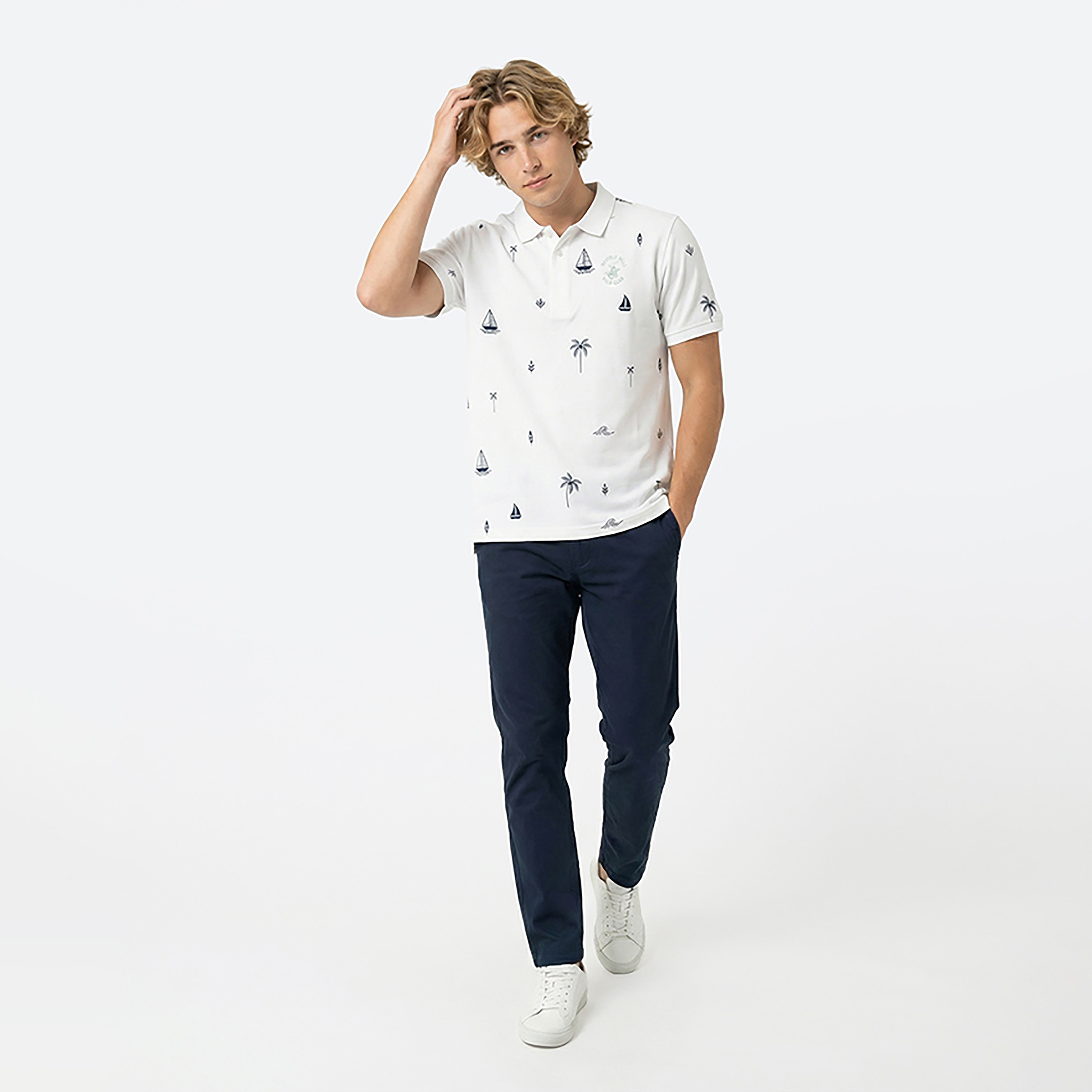 تي شيرت بولو رجالي بأكمام قصيرة وياقة مطبوعة من بيفرلي هيلز بولو كلوب-men-clothing-tshirtsandpolos-polos-image-3