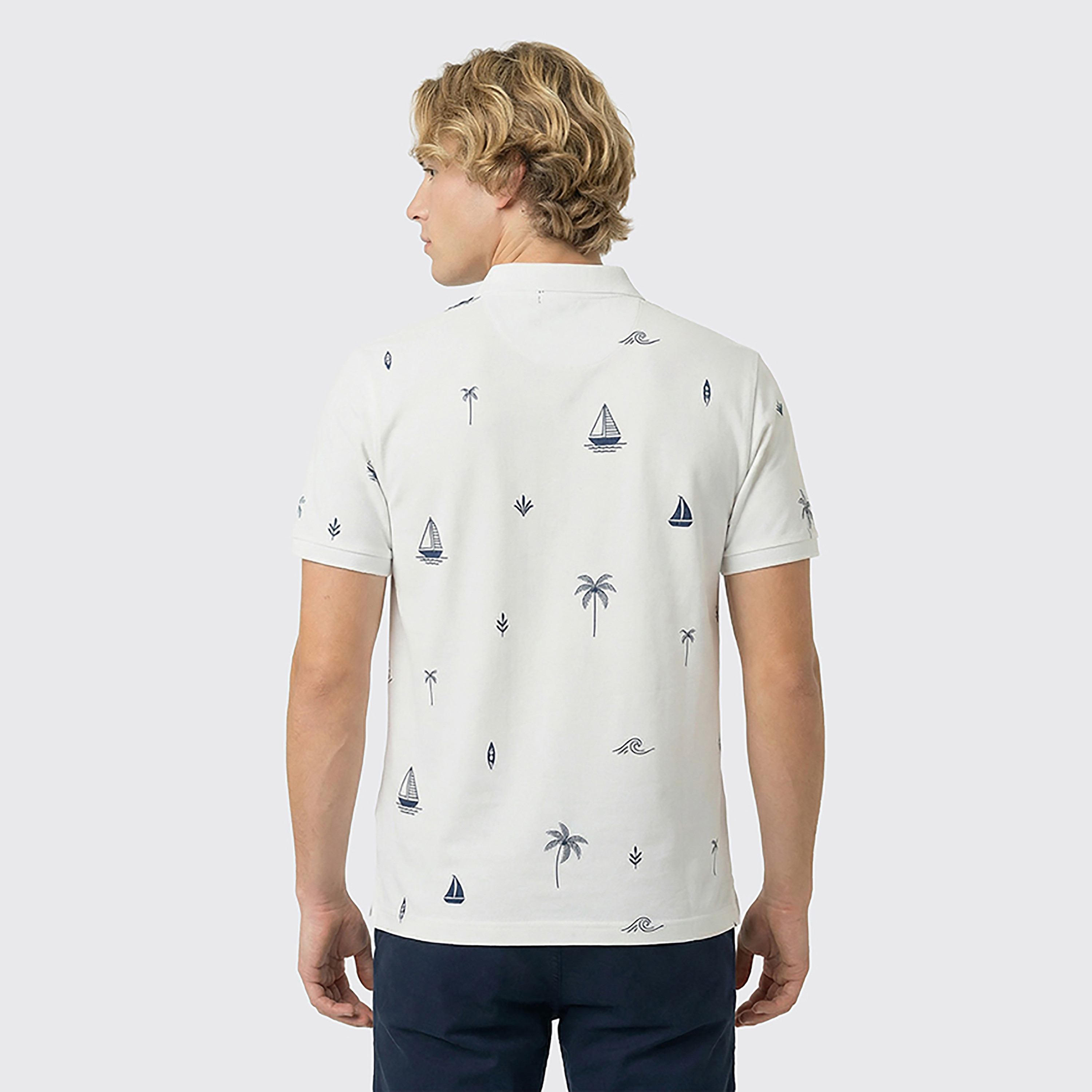 Beverly Hills Polo Club Printed Collared Short Sleeves Men's Polo T-Shirt-men-clothing-tshirtsandpolos-polos-image-4