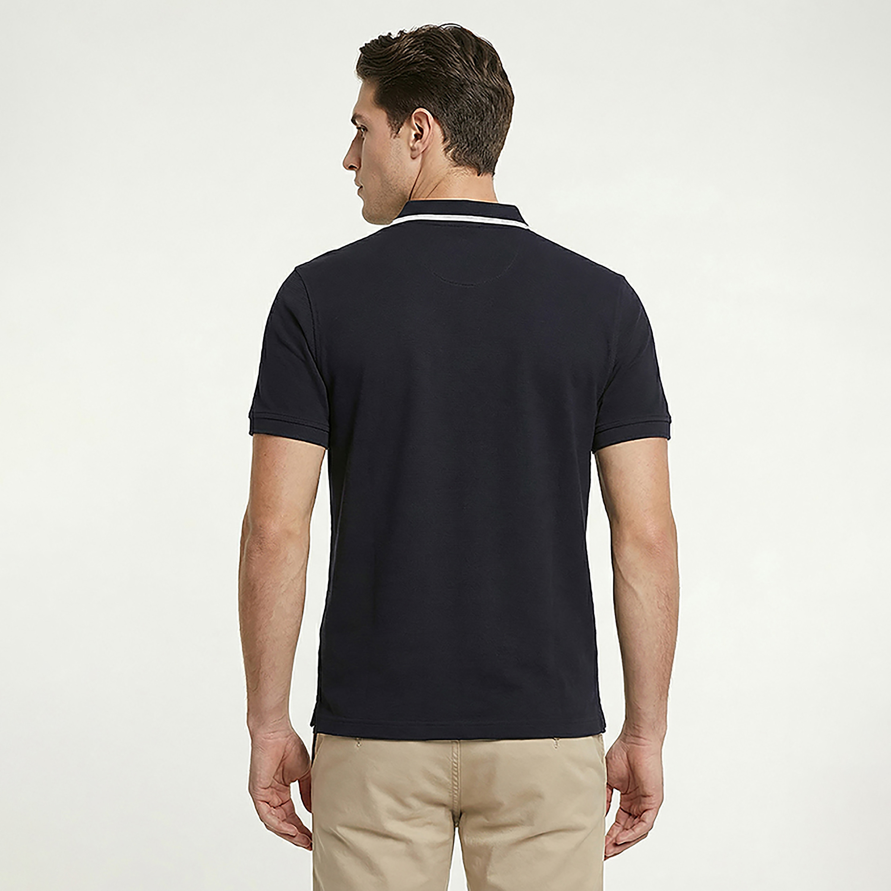 Beverly Hills Polo Club Logo Contrast Tipping Collar Short Sleeves Men's Polo T-Shirt-men-clothing-tshirtsandpolos-polos-image-16