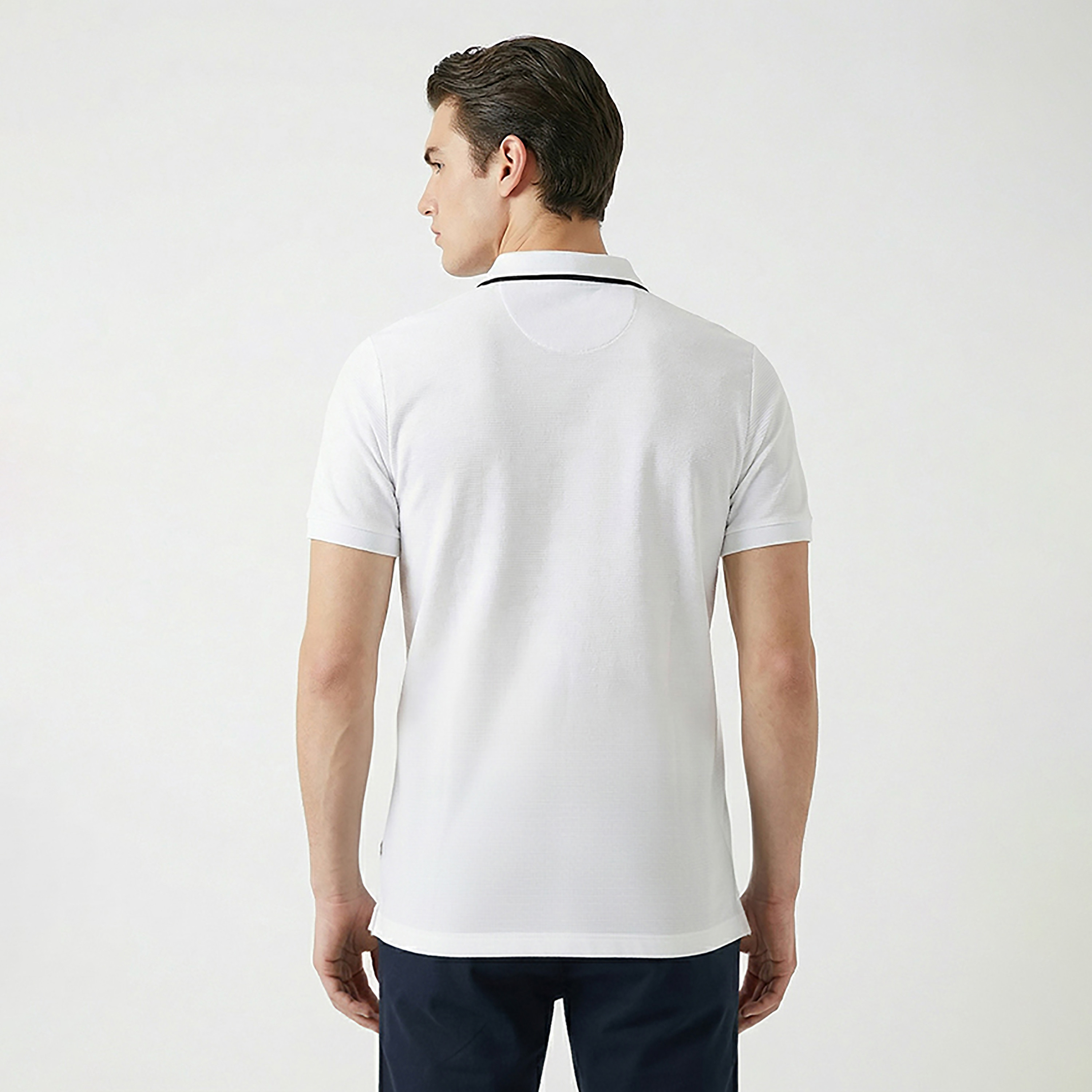 Beverly Hills Polo Club Logo Contrast Tipping Collar Short Sleeves Men's Polo T-Shirt-men-clothing-tshirtsandpolos-polos-image-12