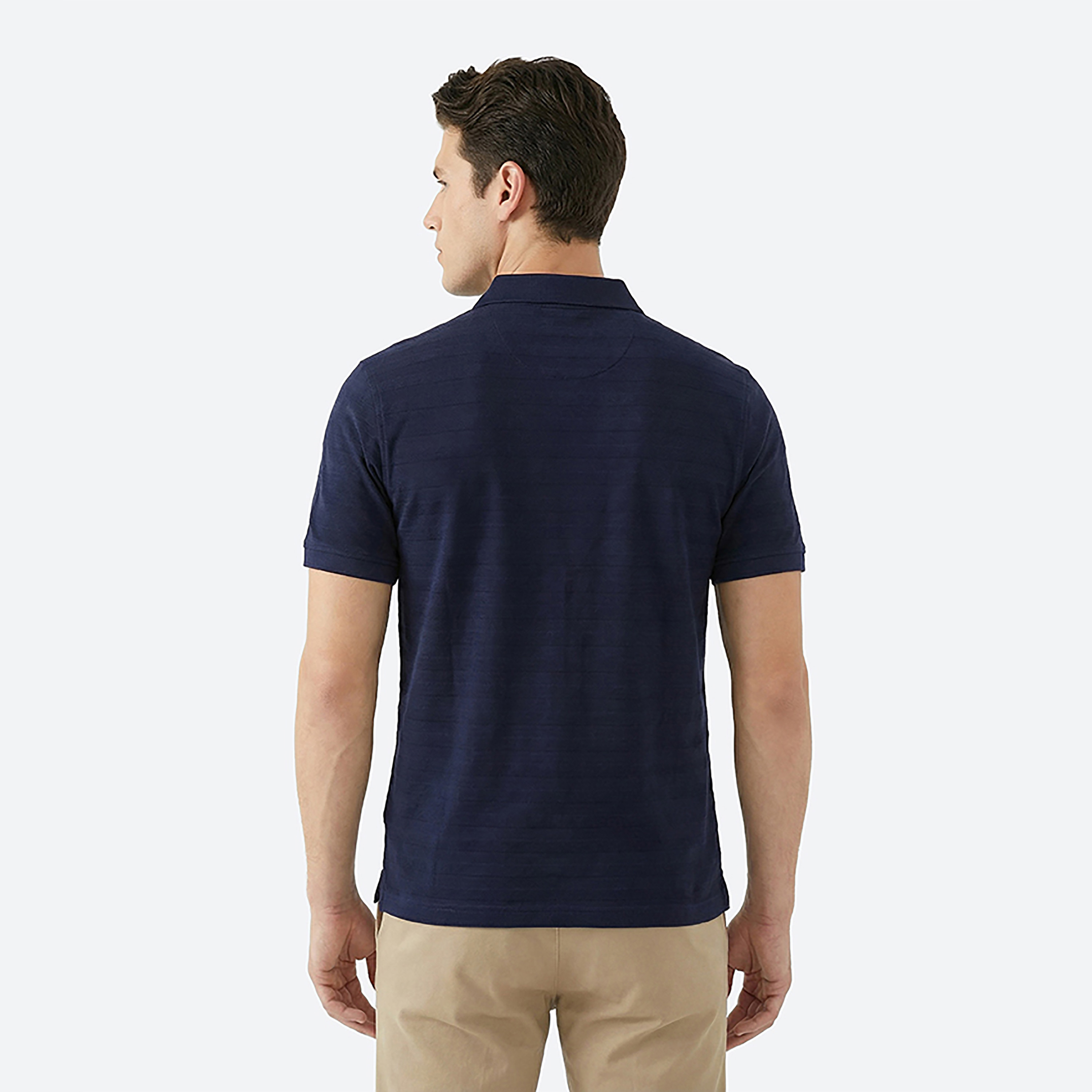 تي شيرت بولو رجالي مخطط بأكمام قصيرة وياقة من بيفرلي هيلز بولو كلوب-men-clothing-tshirtsandpolos-polos-image-4