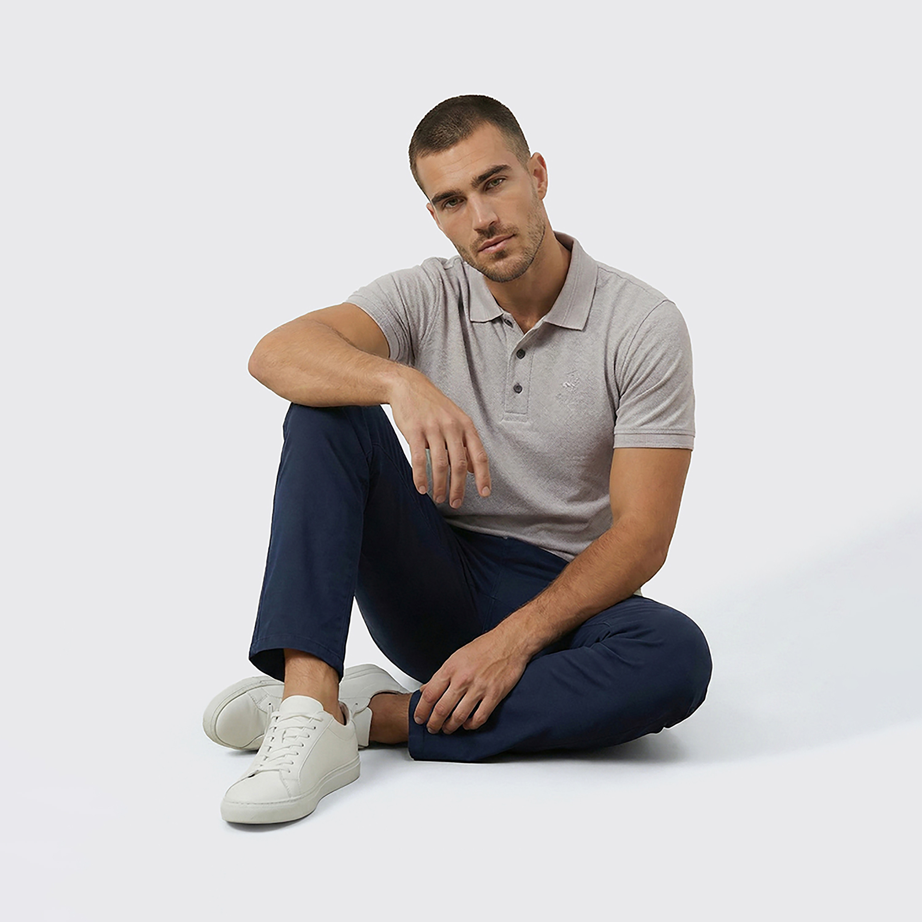 Beverly Hills Polo Club Patterned Collared Short Sleeves Men's Polo T-Shirt-men-clothing-tshirtsandpolos-polos-image-2