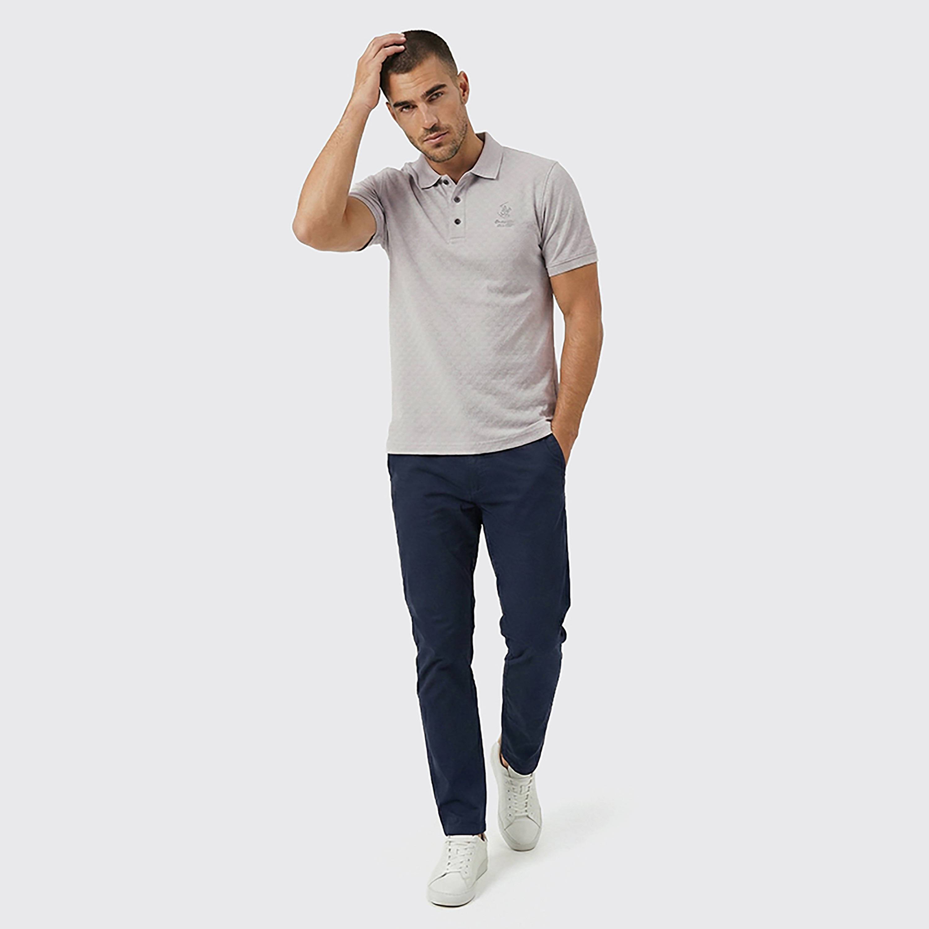 تيشيرت بولو رجالي منقوش بأكمام قصيرة وياقة بولو من بيفرلي هيلز بولو كلوب-men-clothing-tshirtsandpolos-polos-image-3