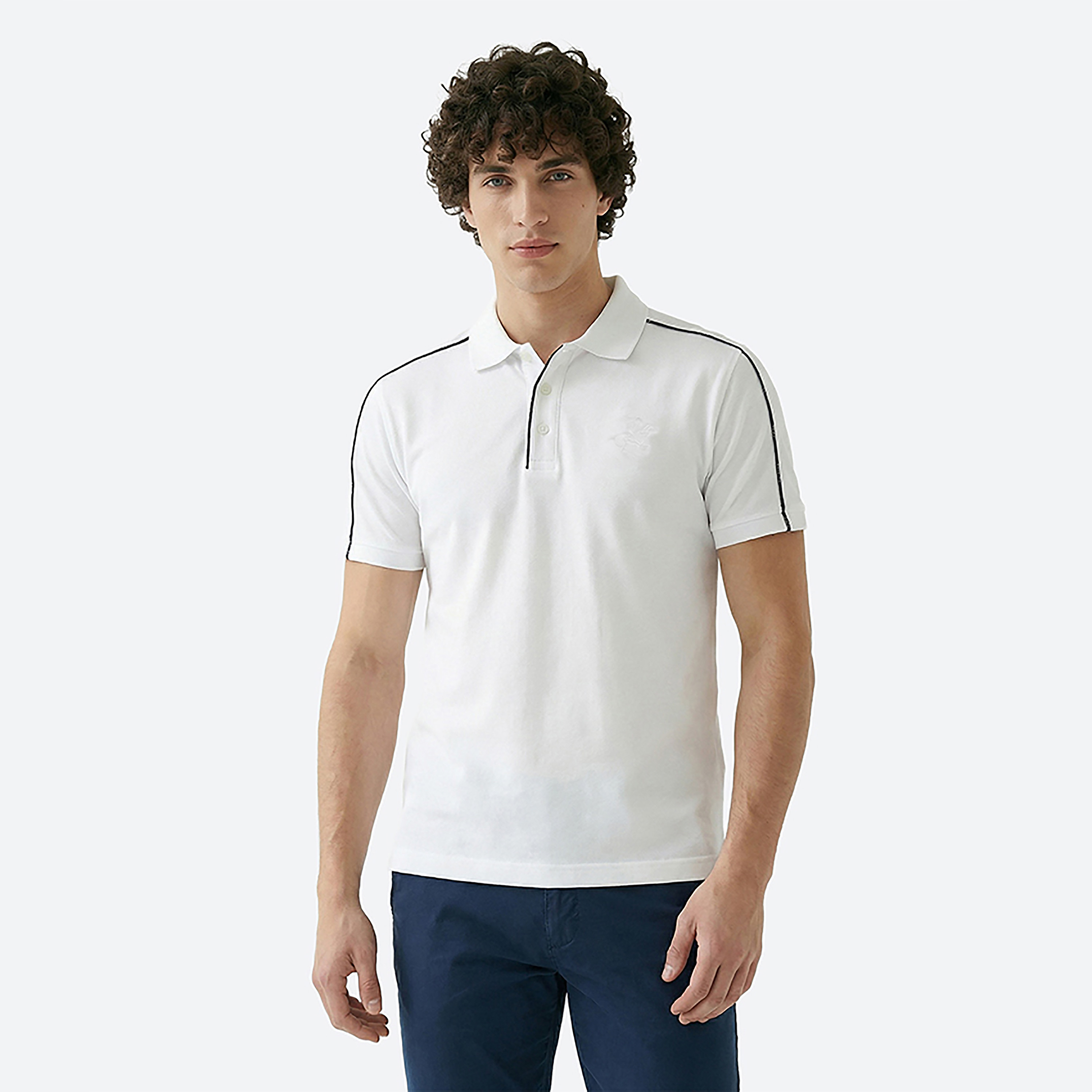 Beverly Hills Polo Club Plain Collared Short Sleeves Men's Polo T-Shirt-men-clothing-tshirtsandpolos-polos-image-1