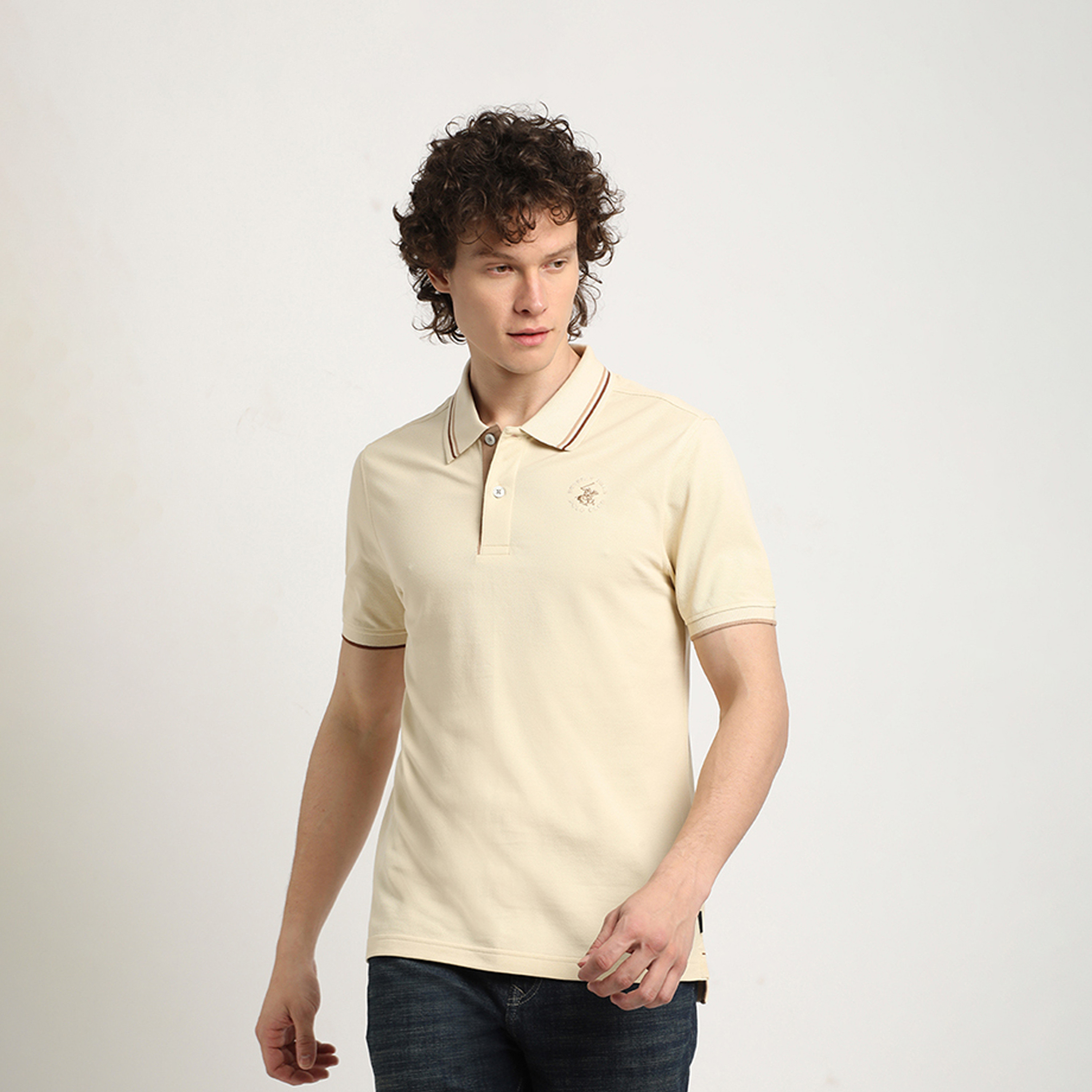 بيفرلي هيلز بولو كلوب-  قميص بولو رجالي سادة بأكمام قصيرة وياقة-men-clothing-tshirtsandpolos-tshirts-image-1