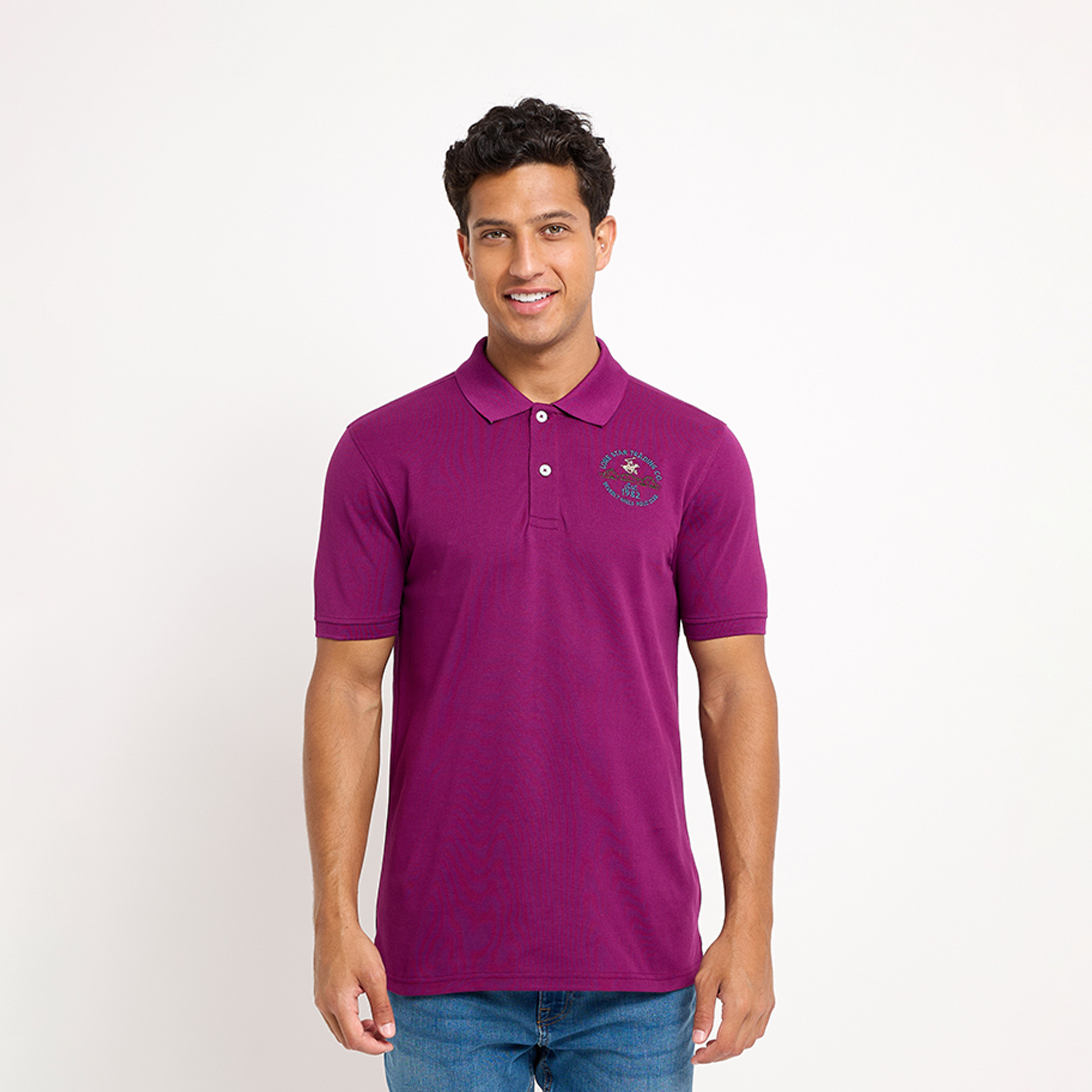 Beverly Hills Polo Club Men's Logo Collared Short-Sleeve Polo T-shirt-men-clothing-tshirtsandpolos-polos-image-1