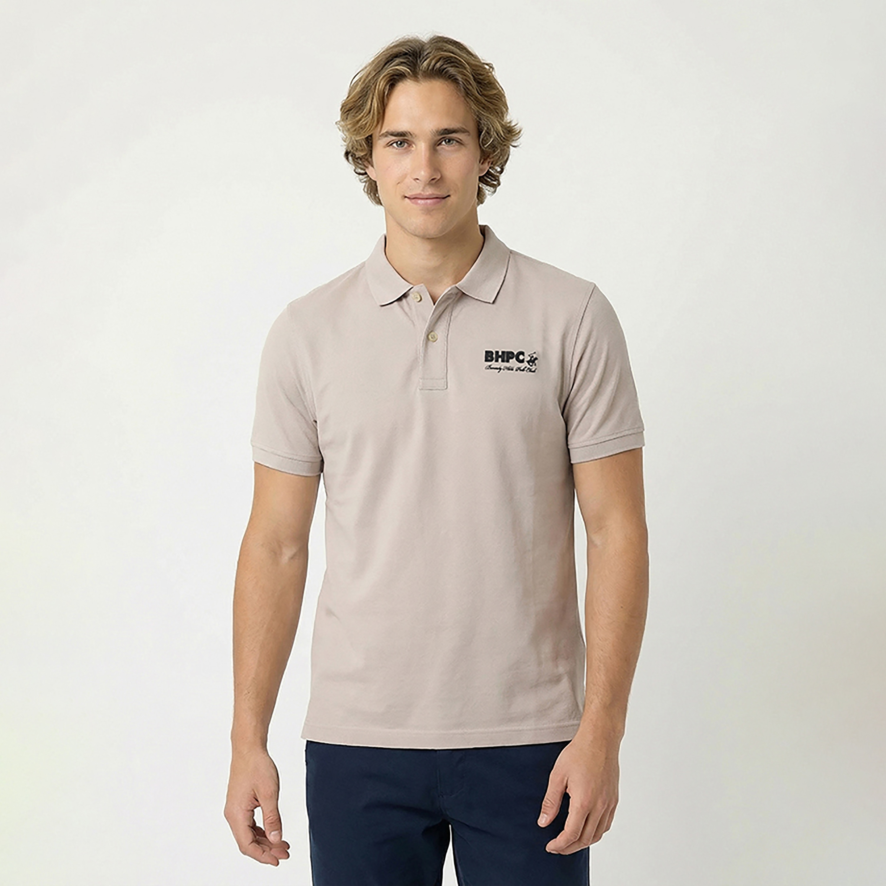 تي شيرت بولو رجالي سادة بأكمام قصيرة وياقة من بيفرلي هيلز بولو كلوب-men-clothing-tshirtsandpolos-polos-image-5