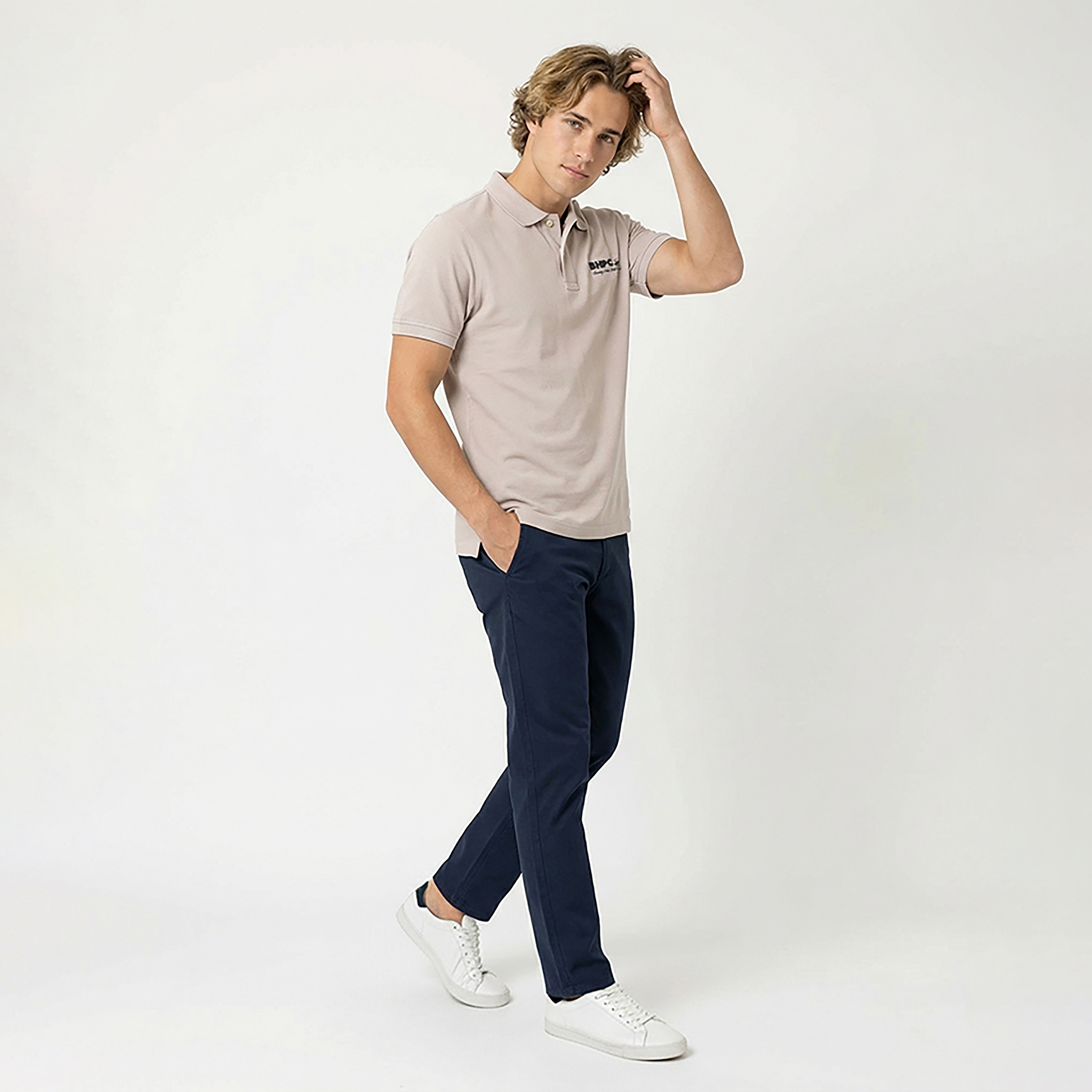 تي شيرت بولو رجالي سادة بأكمام قصيرة وياقة من بيفرلي هيلز بولو كلوب-men-clothing-tshirtsandpolos-polos-image-7