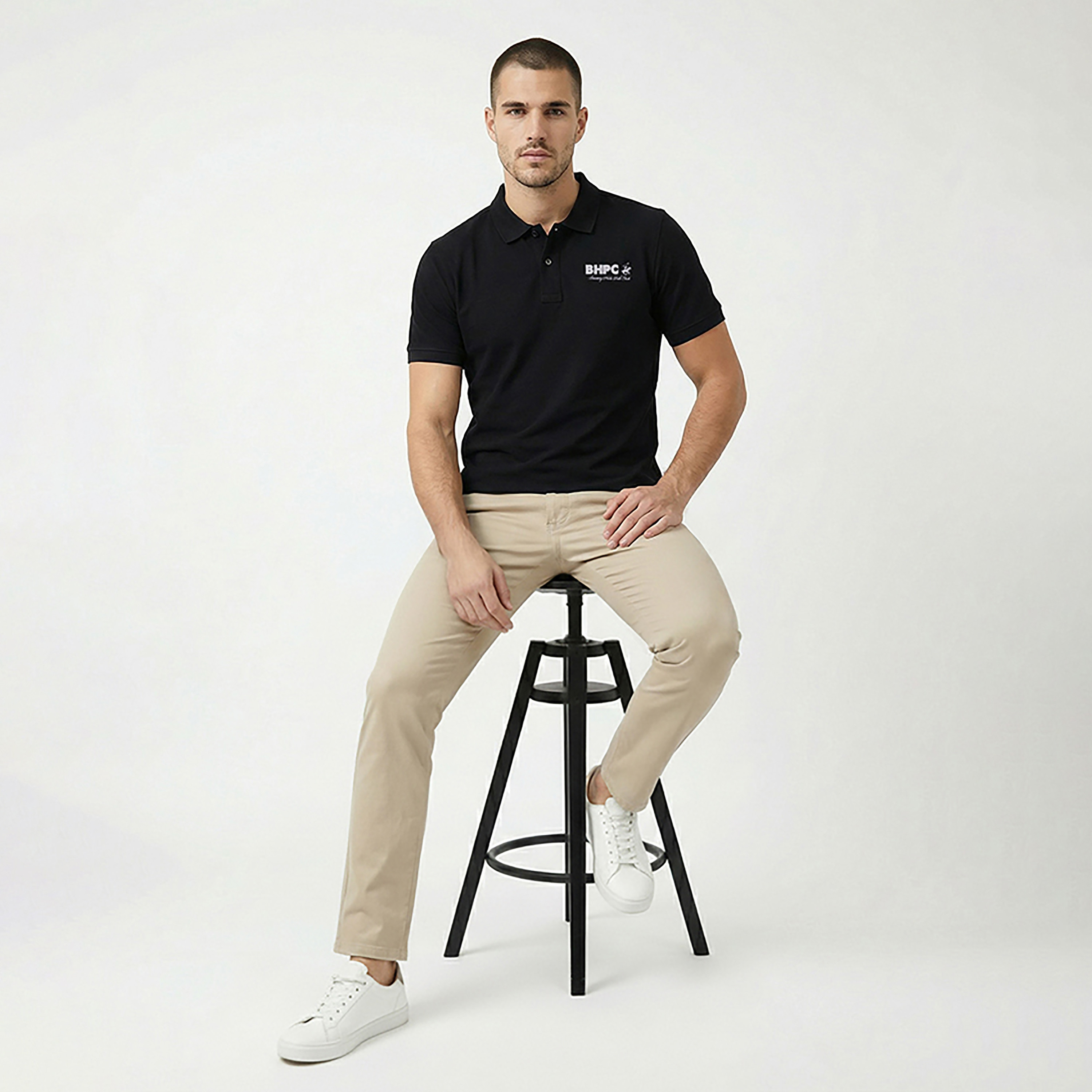 Beverly Hills Polo Club Plain Collared Short Sleeves Men's Polo T-Shirt-men-clothing-tshirtsandpolos-polos-image-2