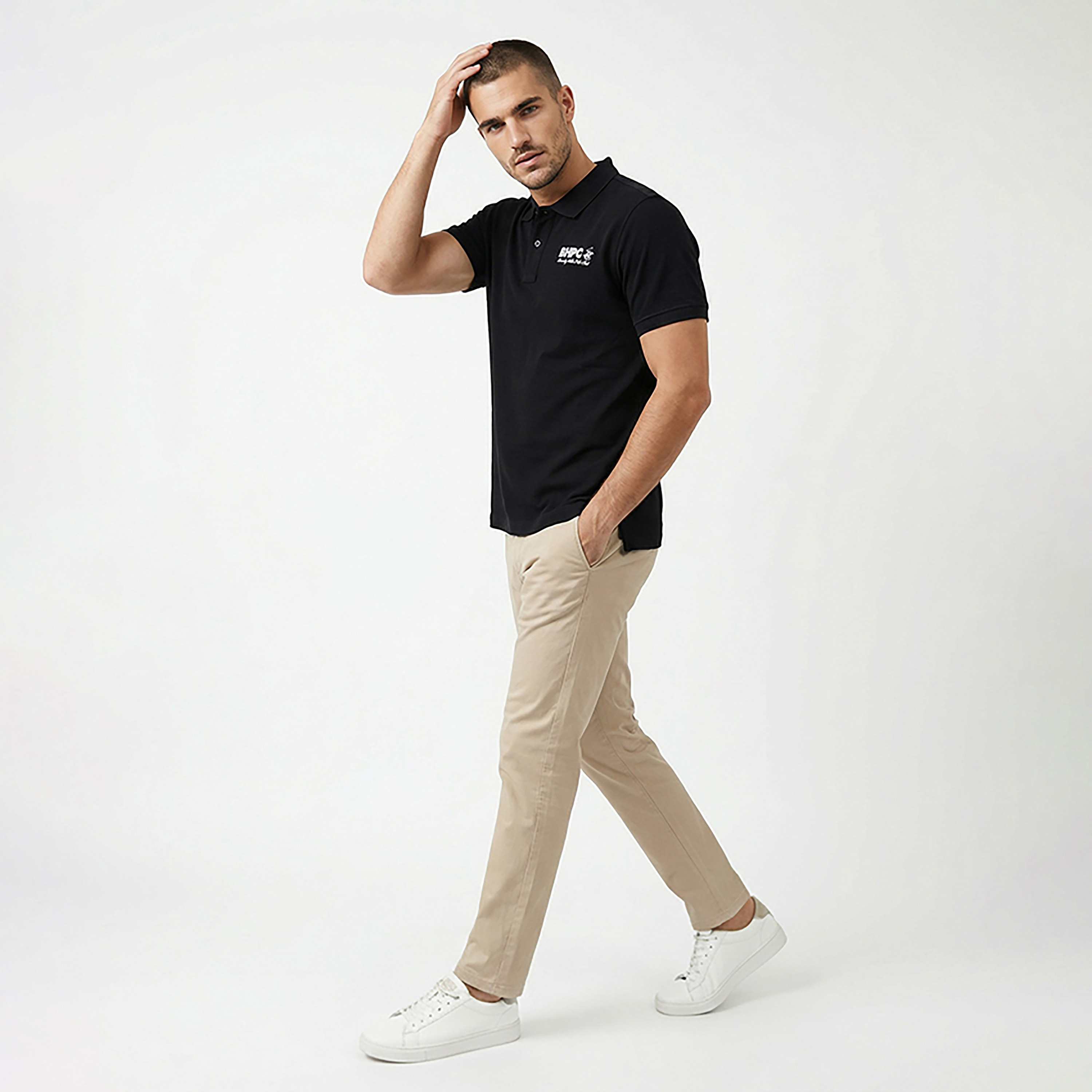 Beverly Hills Polo Club Plain Collared Short Sleeves Men's Polo T-Shirt-men-clothing-tshirtsandpolos-polos-image-3
