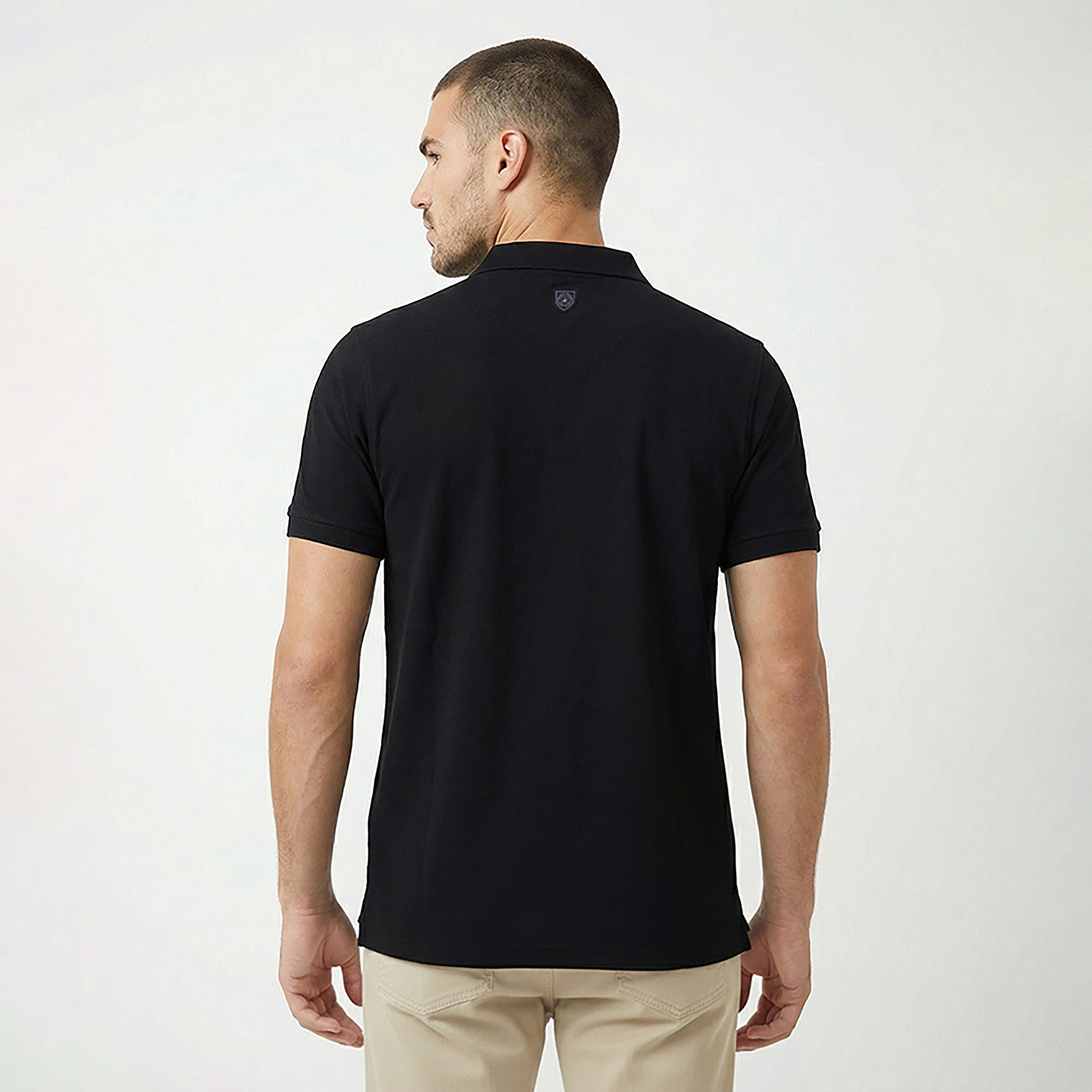 تي شيرت بولو رجالي سادة بأكمام قصيرة وياقة من بيفرلي هيلز بولو كلوب-men-clothing-tshirtsandpolos-polos-image-4