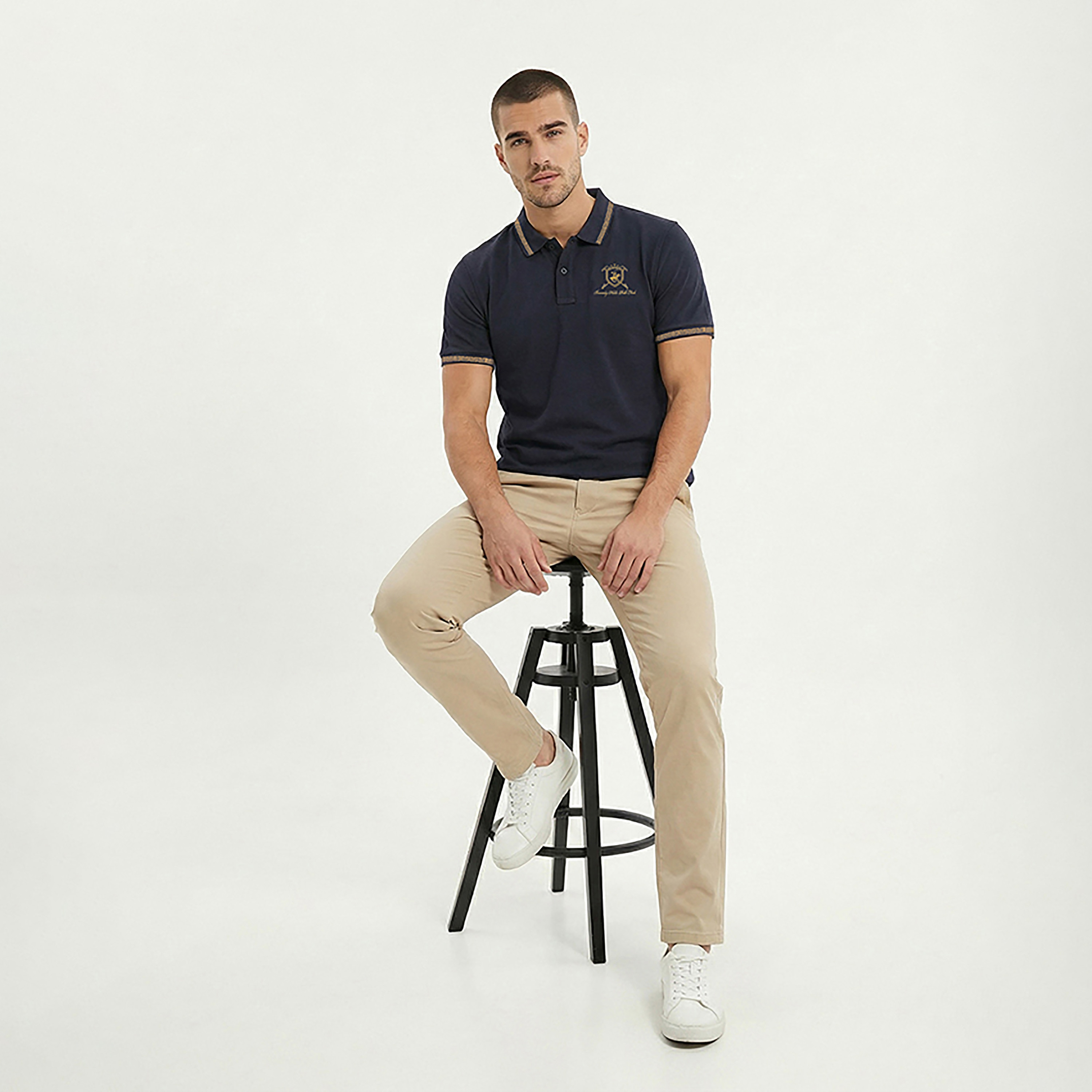 تي شيرت بولو رجالي سادة بأكمام قصيرة وياقة من بيفرلي هيلز بولو كلوب-men-clothing-tshirtsandpolos-polos-image-10