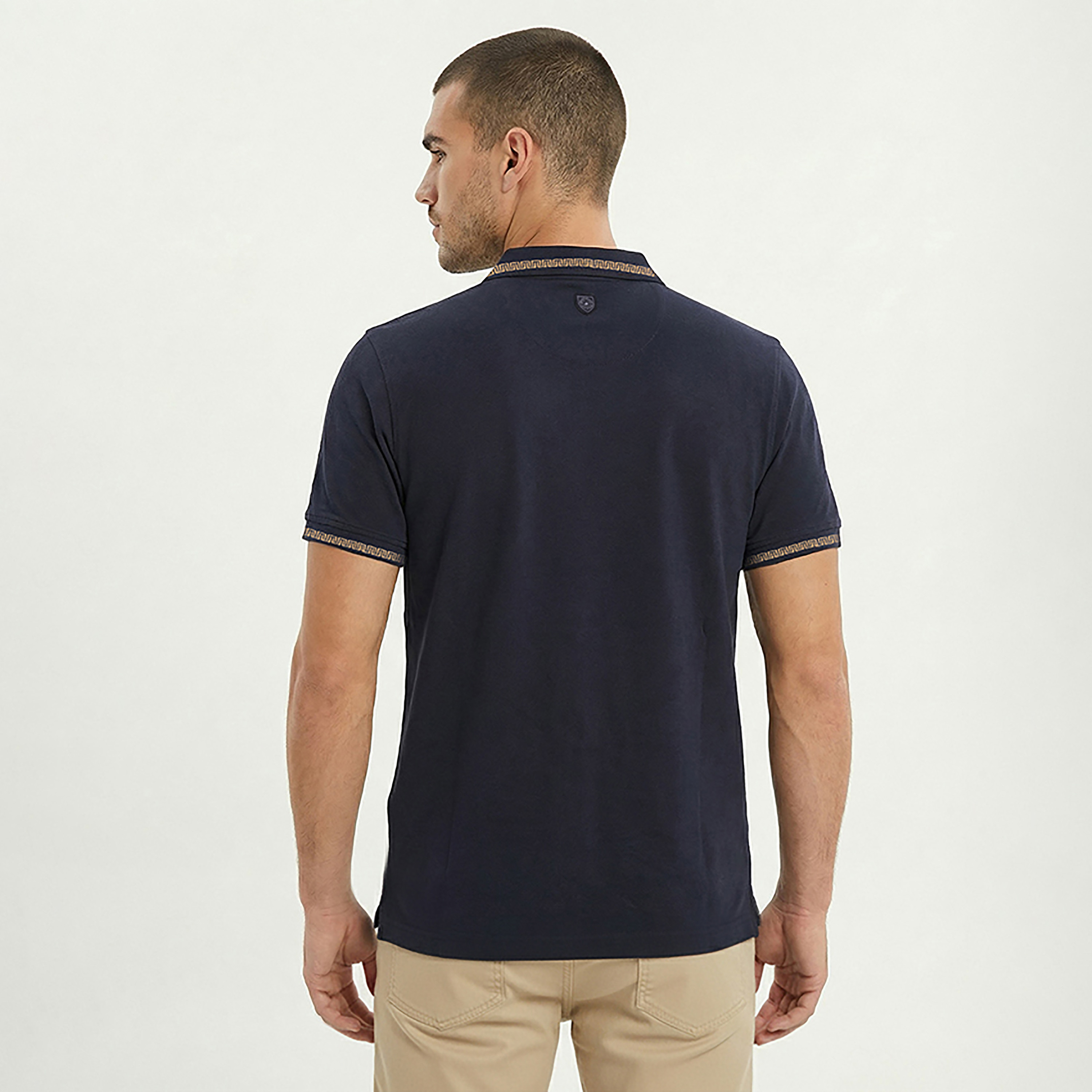 تي شيرت بولو رجالي سادة بأكمام قصيرة وياقة من بيفرلي هيلز بولو كلوب-men-clothing-tshirtsandpolos-polos-image-12