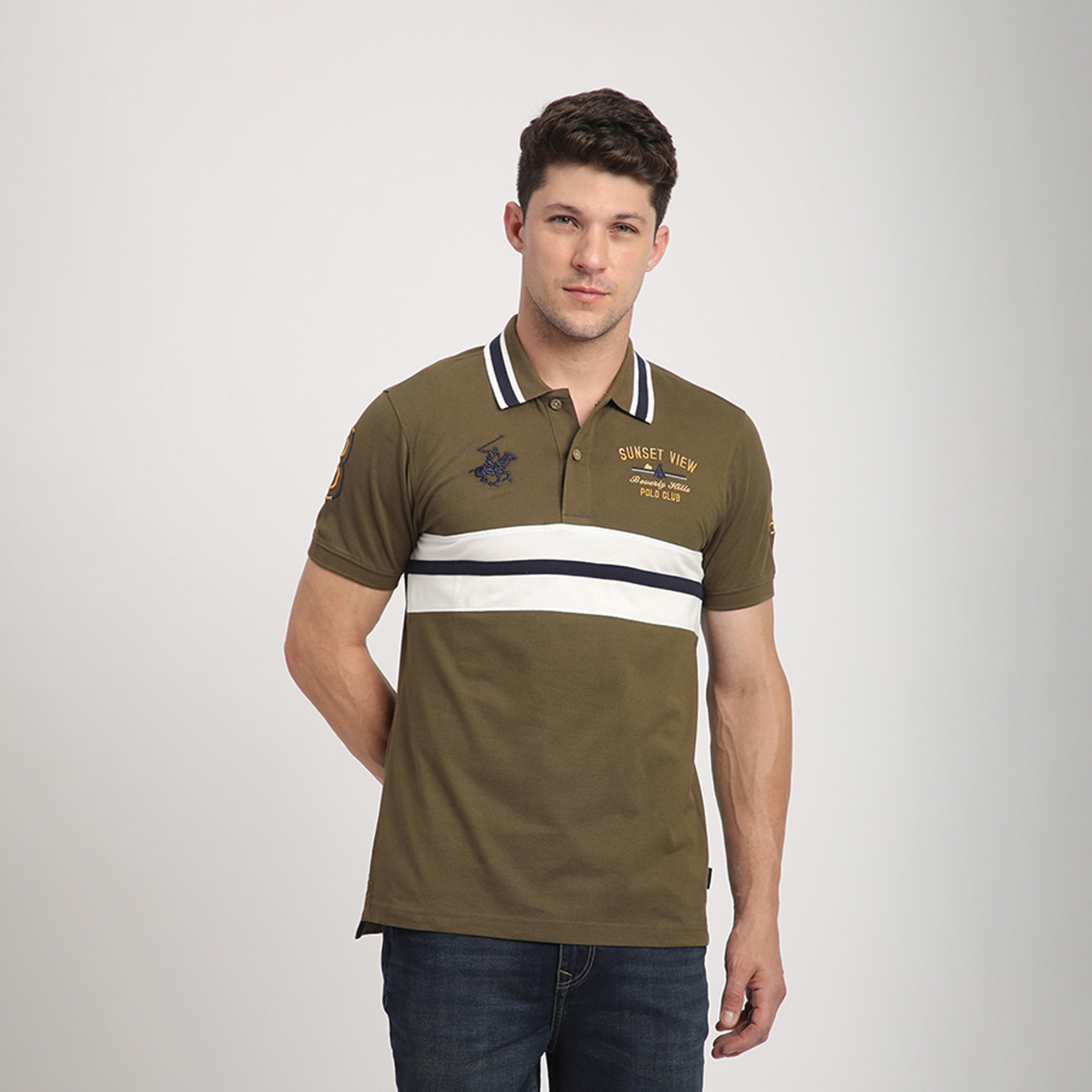 Beverly Hills Polo Club Embroidered Collared Short Sleeves Polo T-shirt-men-clothing-tshirtsandpolos-polos-image-1