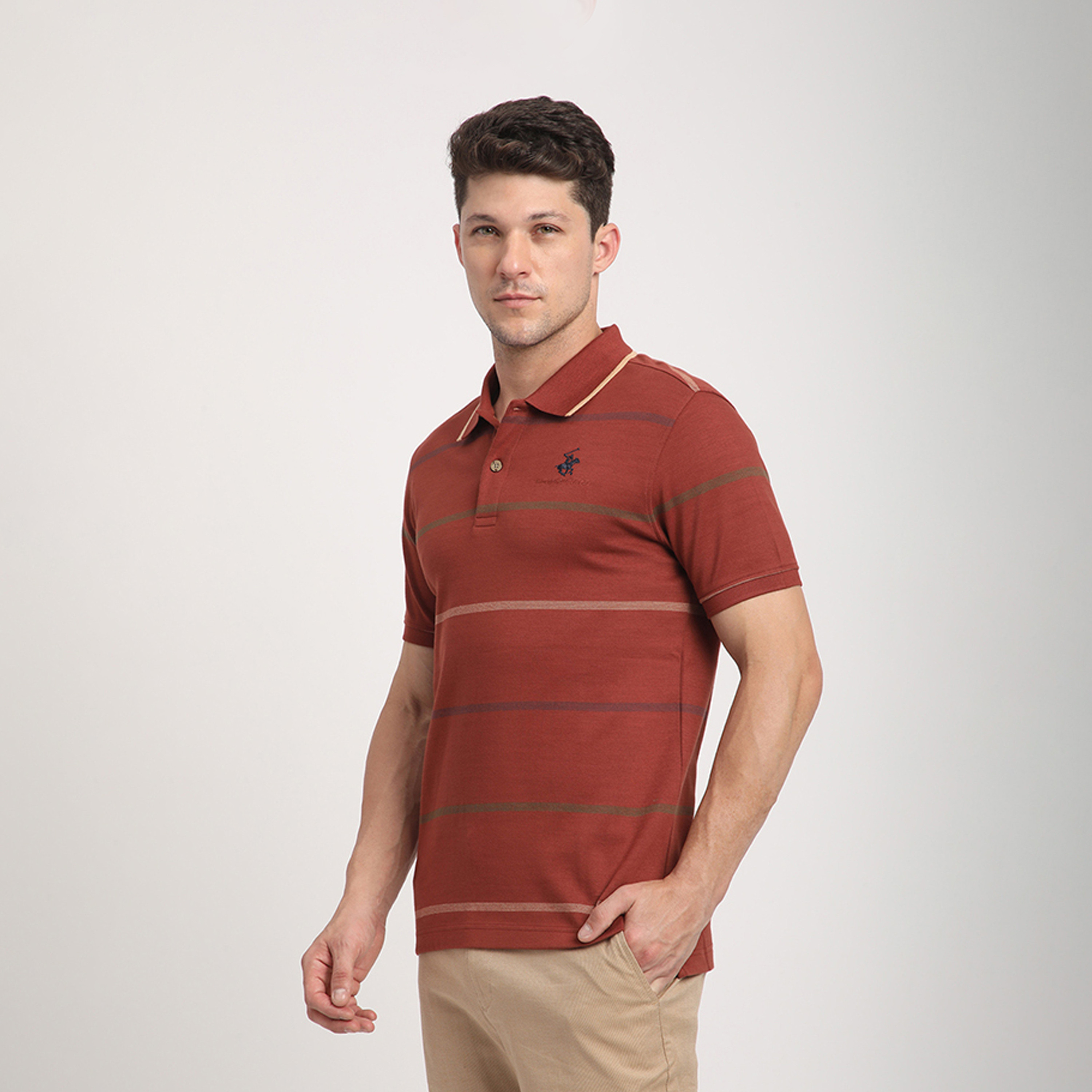 بيفرلي هيلز بولو كلوب-  تي شيرت بولو بأكمام قصيرة وياقة وخطوط-men-clothing-tshirtsandpolos-polos-image-2