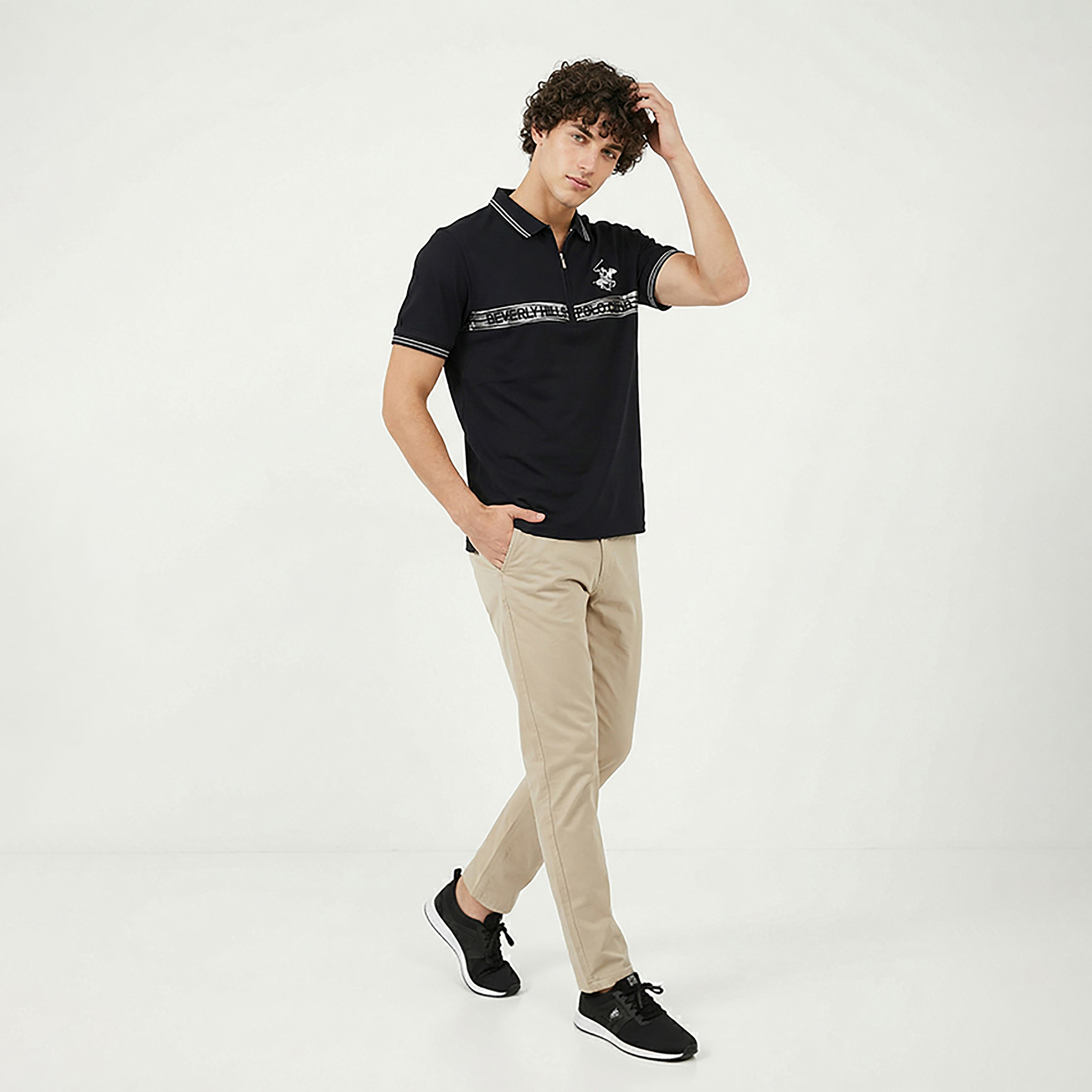 تيشيرت بولو رجالي مطبوع عليه شعار بأكمام قصيرة من بيفرلي هيلز بولو كلوب-men-clothing-tshirtsandpolos-polos-image-3