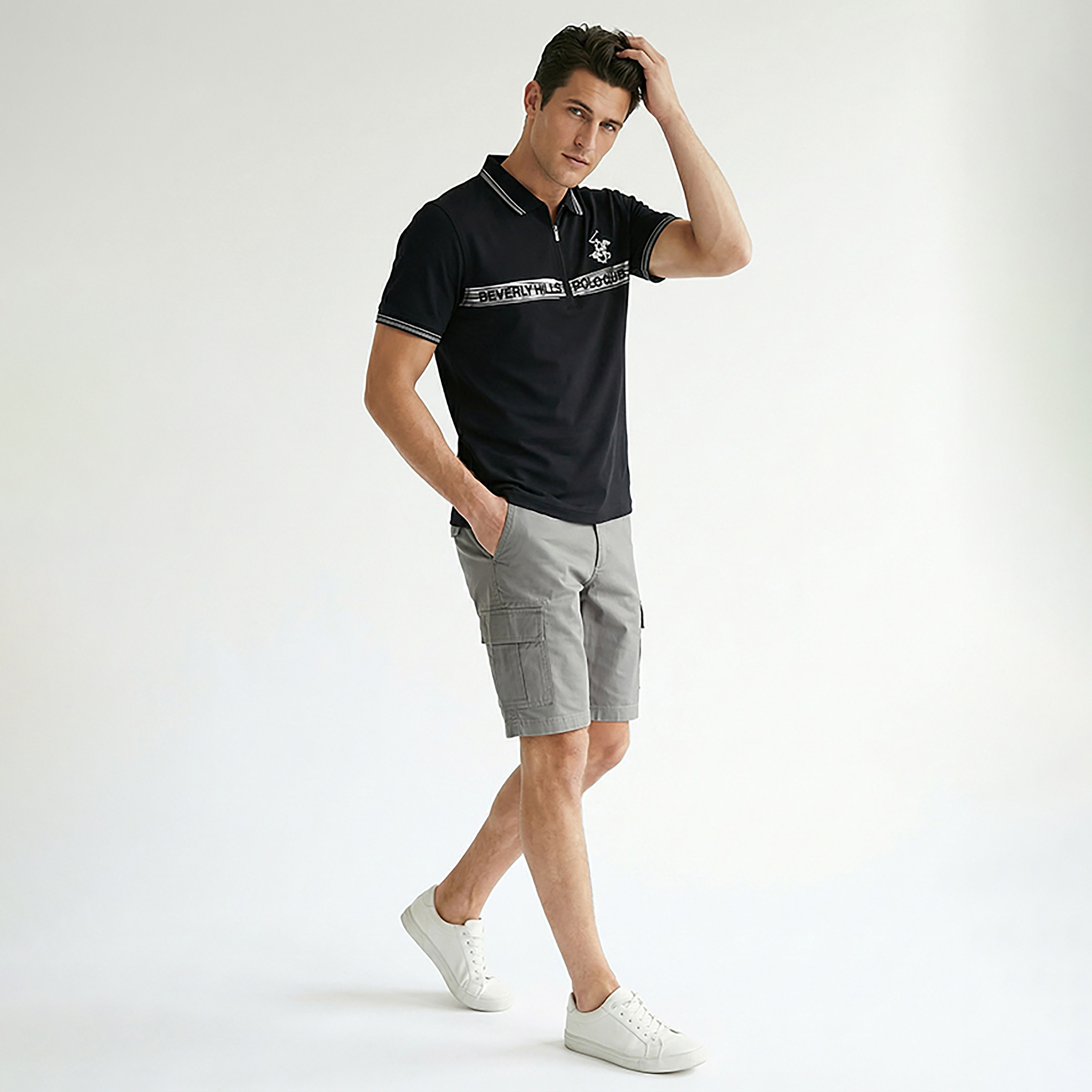 تيشيرت بولو رجالي مطبوع عليه شعار بأكمام قصيرة من بيفرلي هيلز بولو كلوب-men-clothing-tshirtsandpolos-polos-image-7