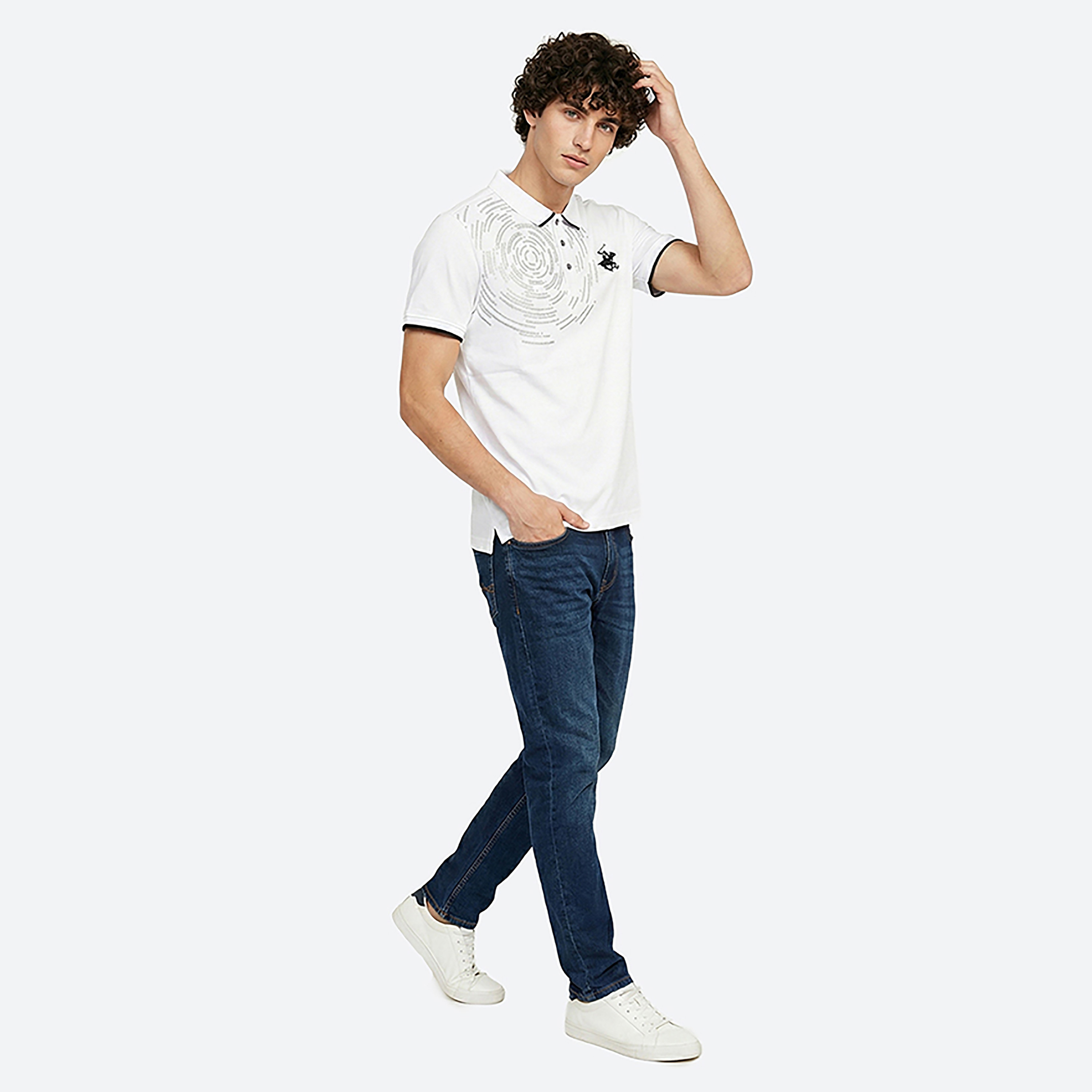 Beverly Hills Polo Club Printed Collared Short Sleeves Men's Polo T-Shirt-men-clothing-tshirtsandpolos-polos-image-3