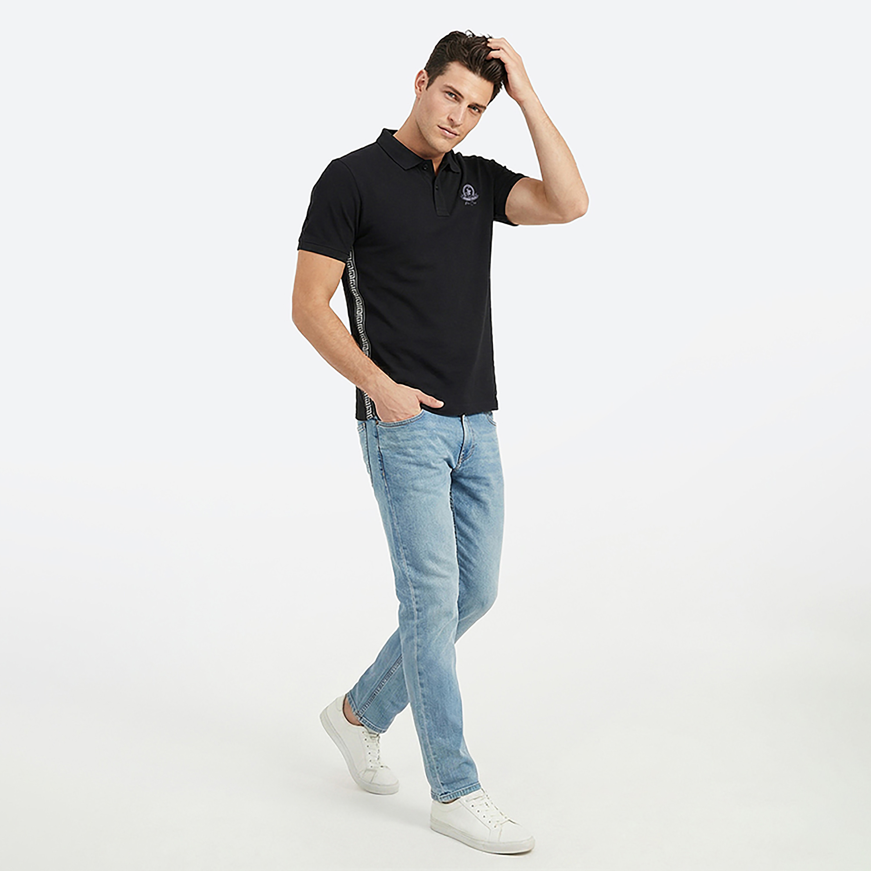 تي شيرت بولو رجالي سادة بأكمام قصيرة وياقة من بيفرلي هيلز بولو كلوب-men-clothing-tshirtsandpolos-polos-image-3