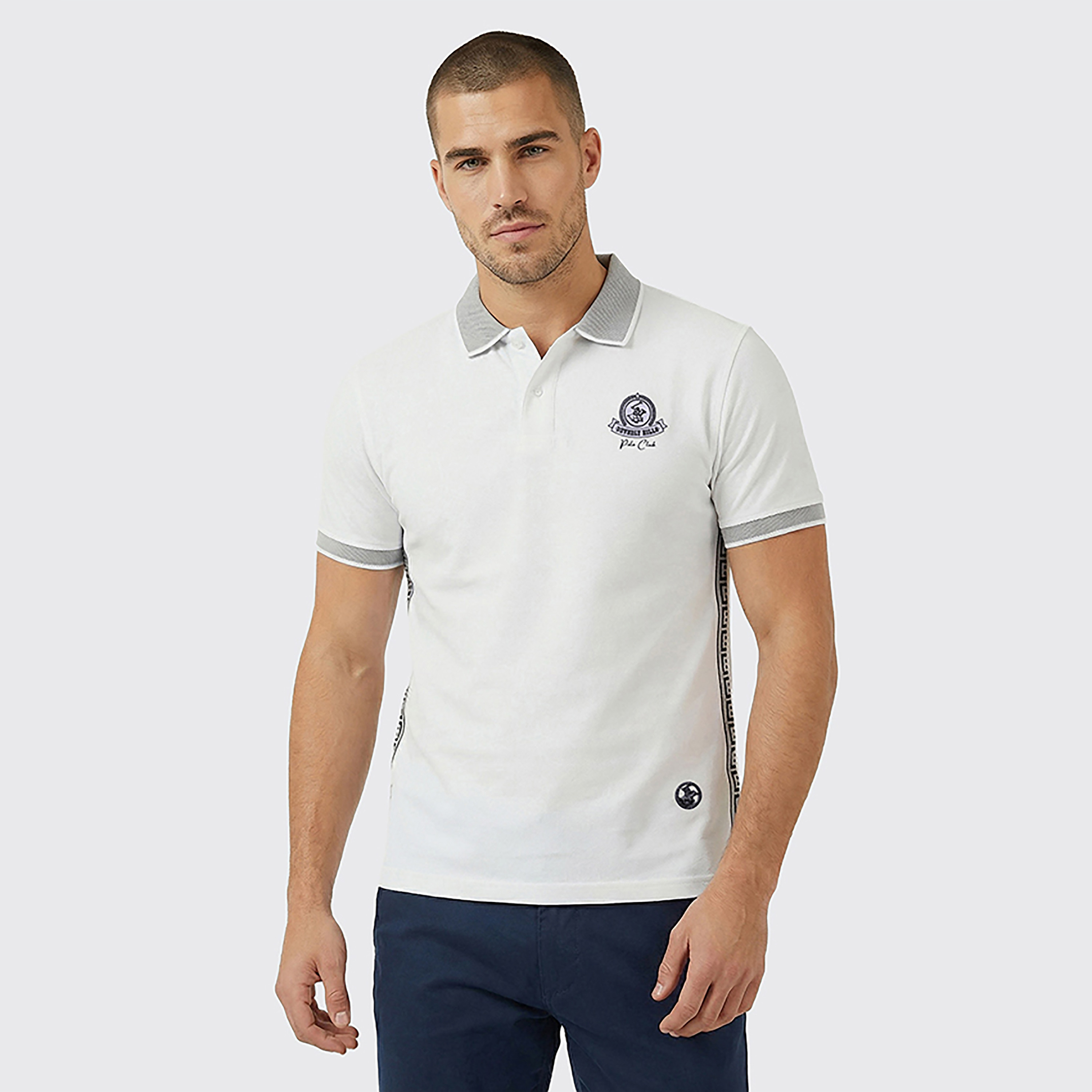 تي شيرت بولو رجالي سادة بأكمام قصيرة وياقة من بيفرلي هيلز بولو كلوب-men-clothing-tshirtsandpolos-polos-image-5