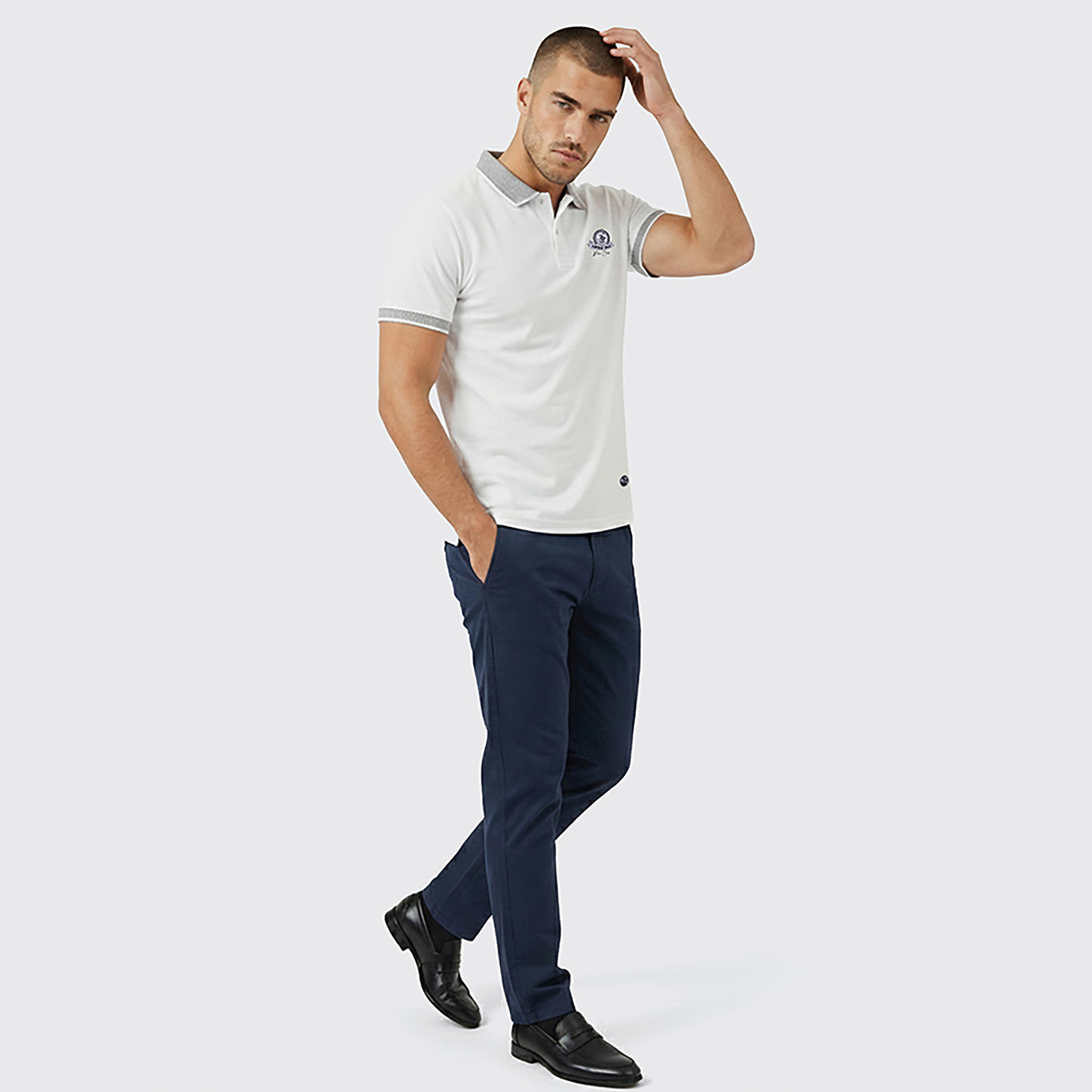 تي شيرت بولو رجالي سادة بأكمام قصيرة وياقة من بيفرلي هيلز بولو كلوب-men-clothing-tshirtsandpolos-polos-image-7