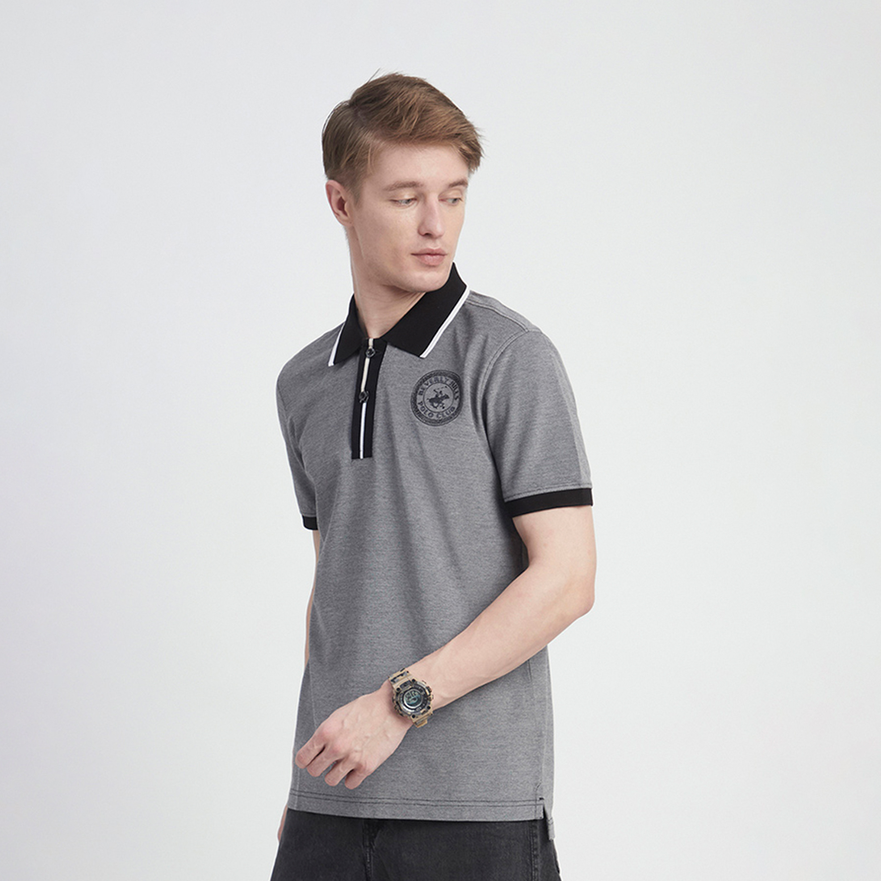 Beverly Hills Polo Club Printed Collared Short Sleeves Polo T-shirt-men-clothing-tshirtsandpolos-polos-image-2