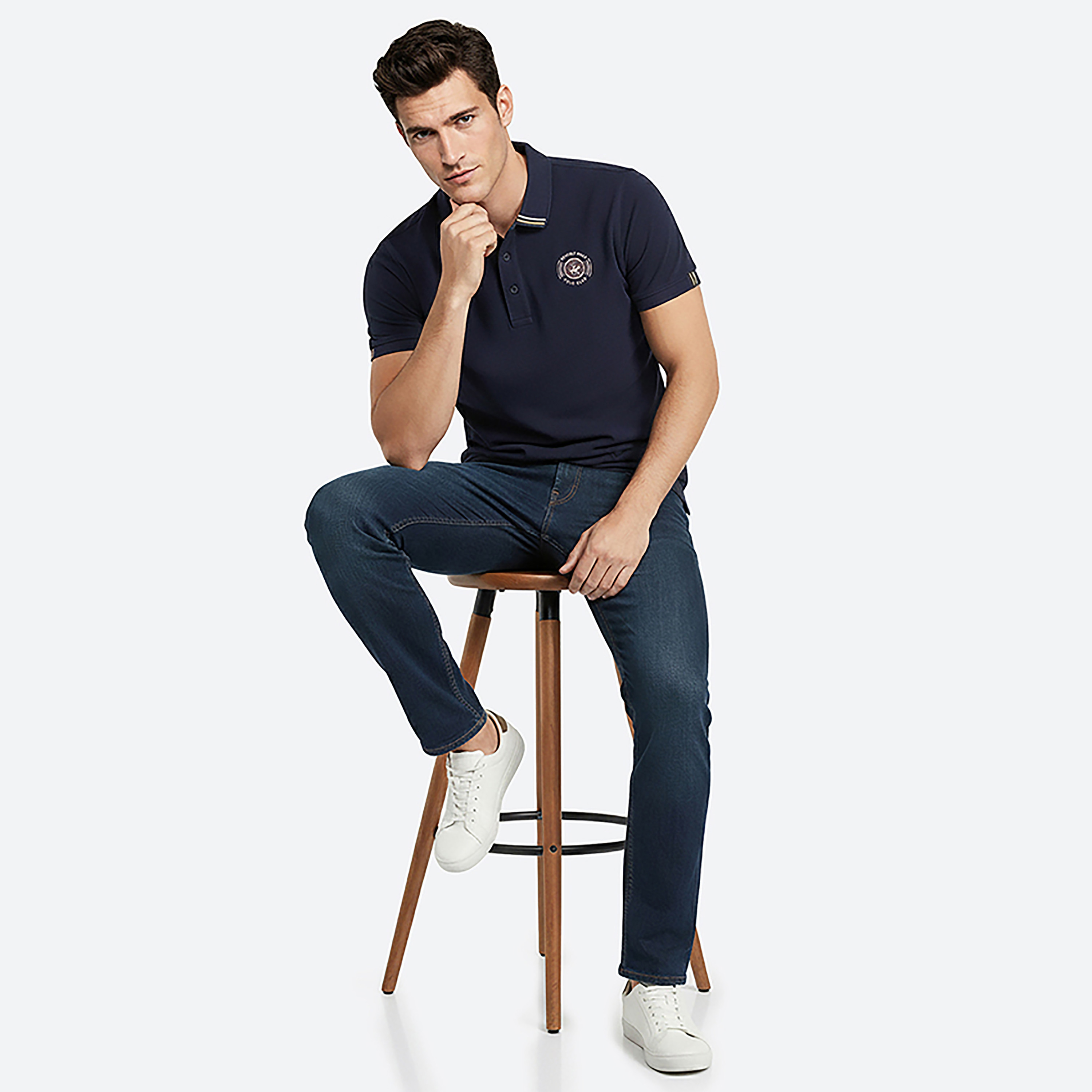 Beverly Hills Polo Club Plain Collared Short Sleeves Men's Polo T-Shirt-men-clothing-tshirtsandpolos-polos-image-2