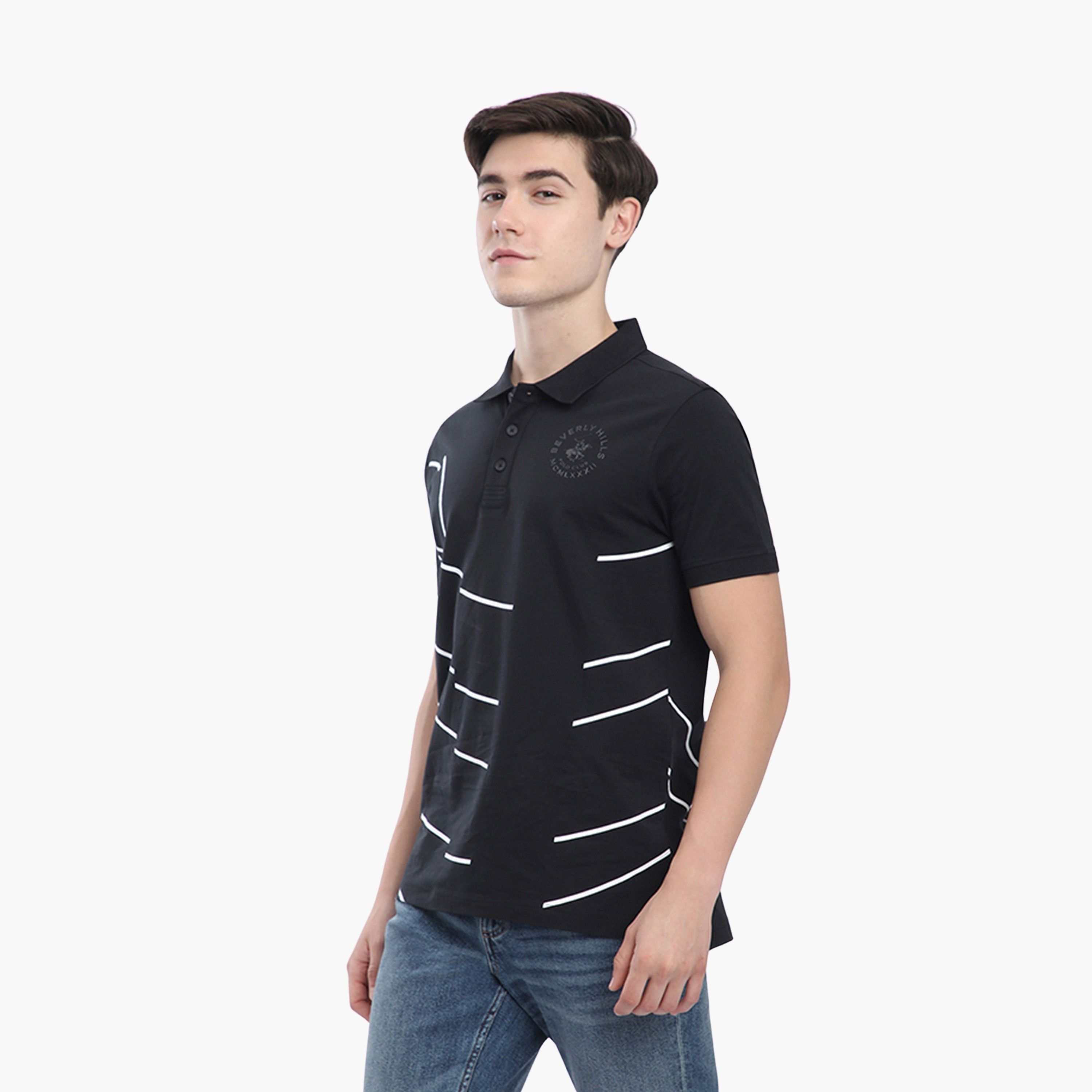 Beverly Hills Polo Club Printed Collared Short Sleeves Polo T-shirt-men-clothing-tshirtsandpolos-polos-image-2