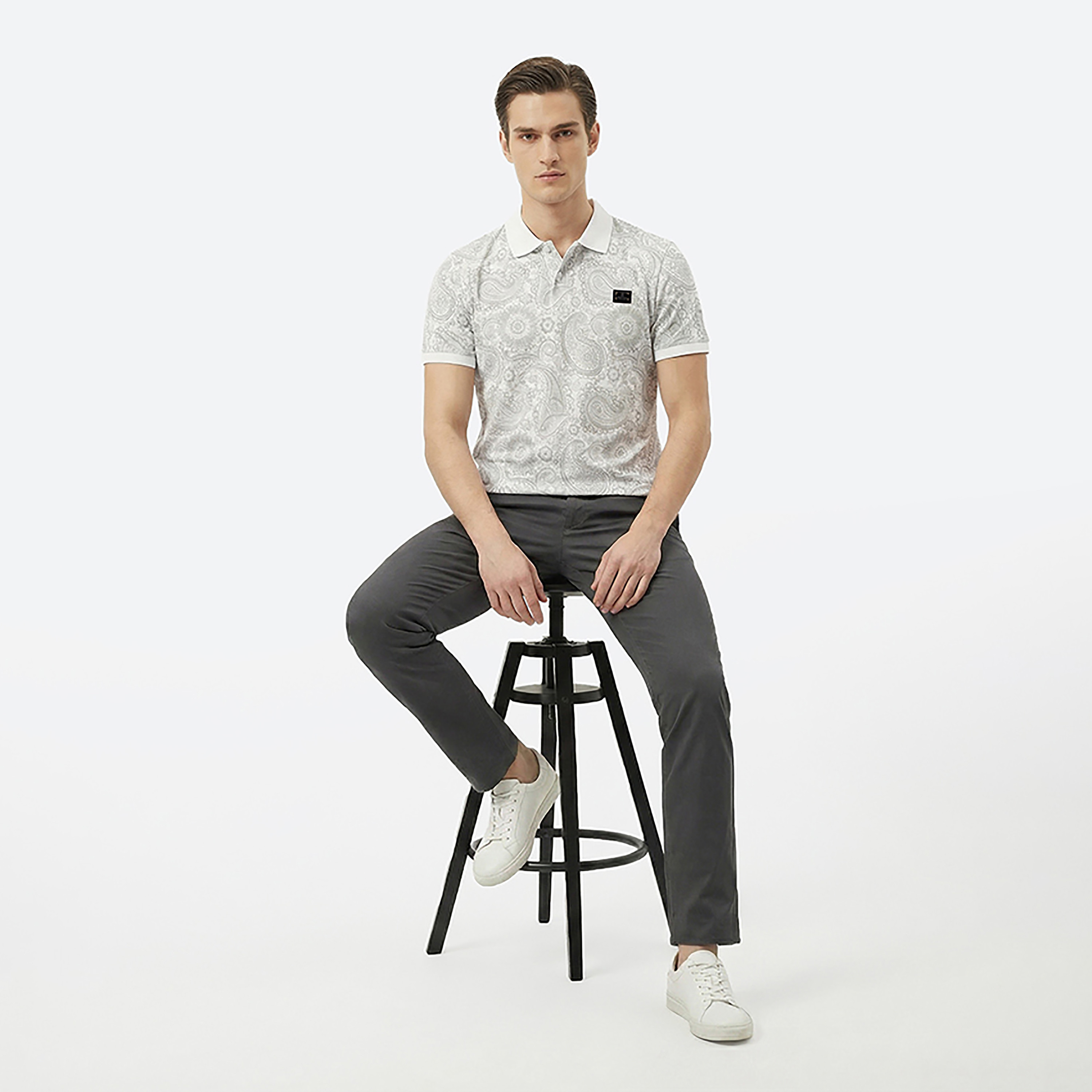 Beverly Hills Polo Club Paisley Collared Short Sleeves Men's Polo T-Shirt-men-clothing-tshirtsandpolos-polos-image-2