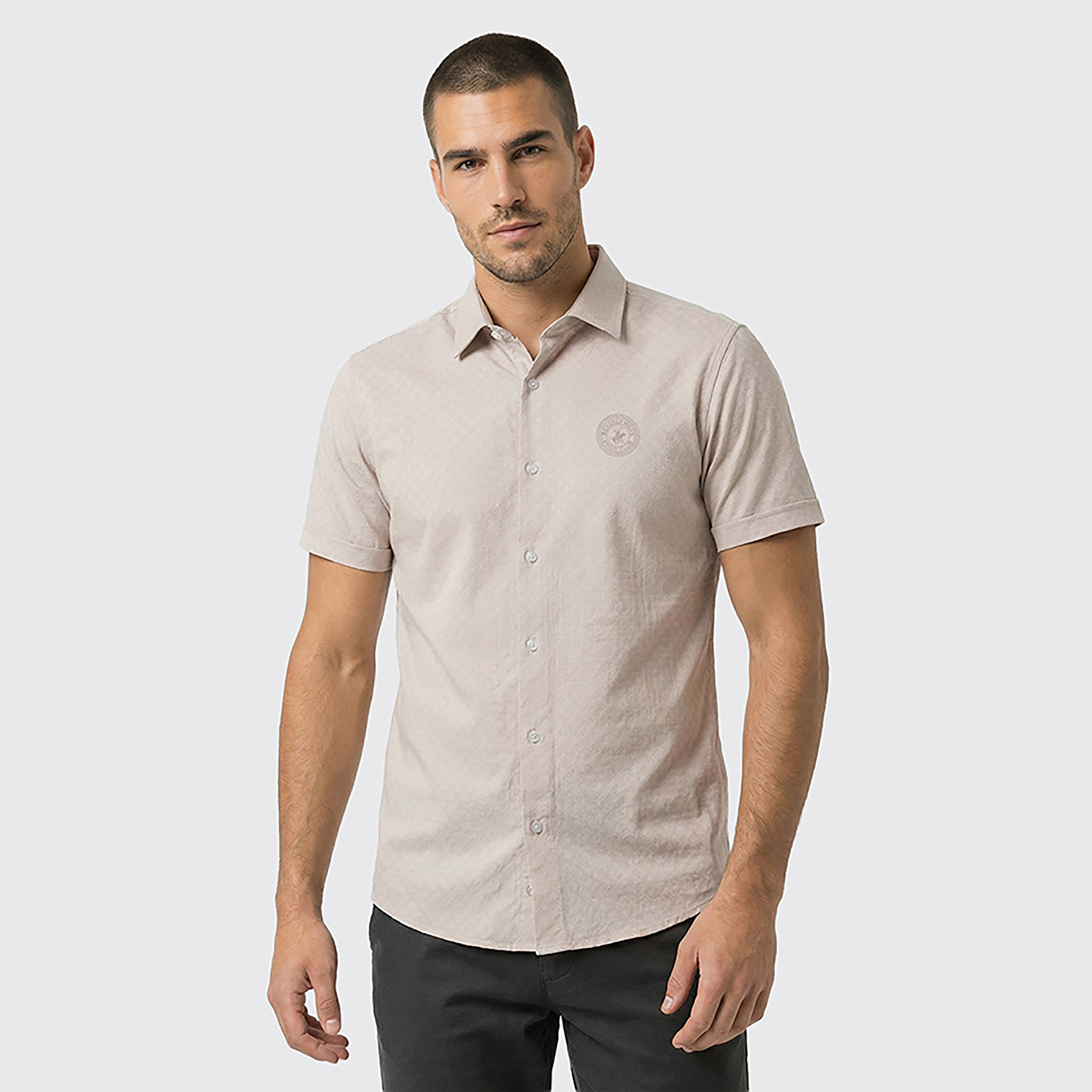 قميص رجالي بأكمام قصيرة وياقة كلاسيكية وقماش بارز من بيفرلي هيلز بولو كلوب-men-clothing-shirts-image-5