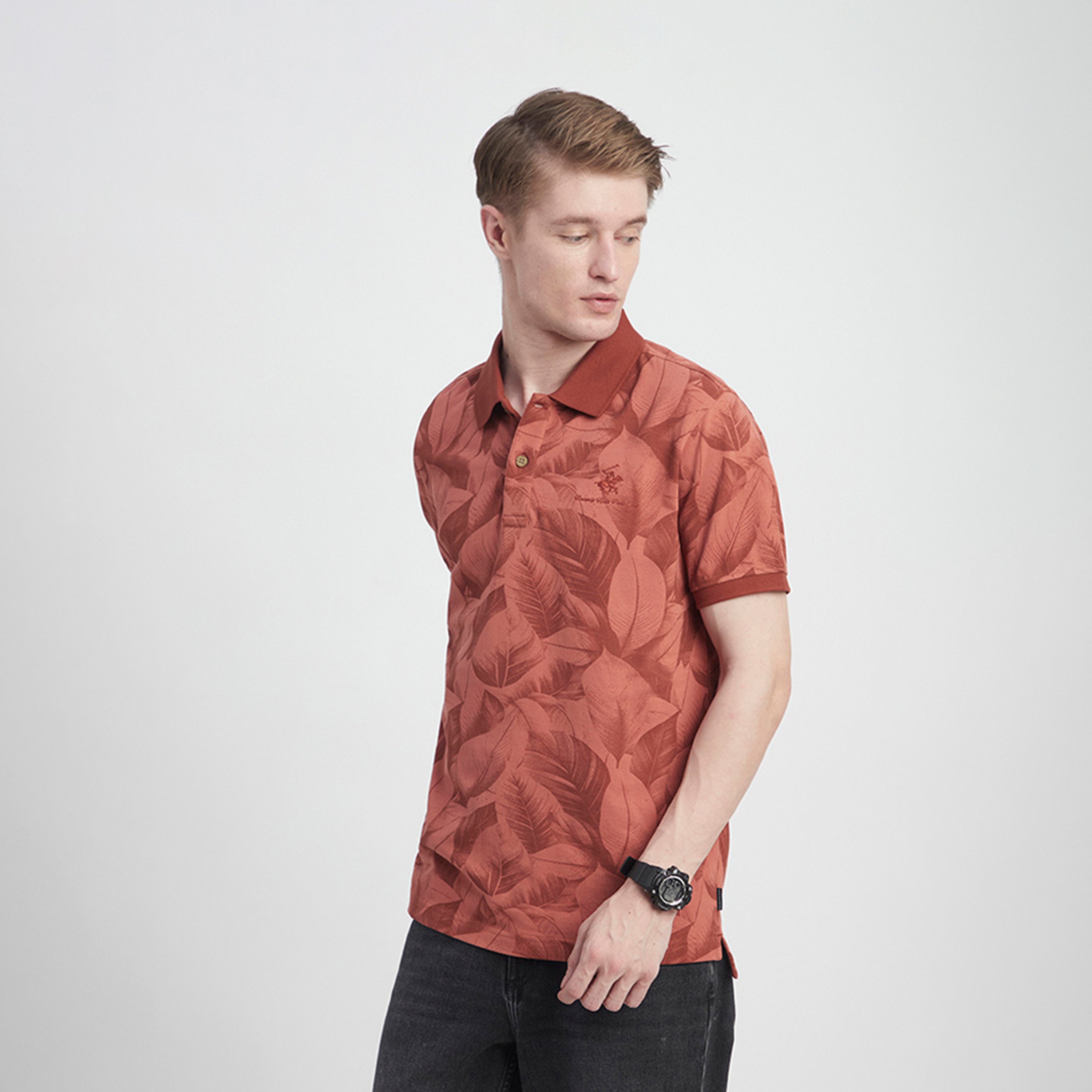 Beverly Hills Polo Club Printed Collared Short Sleeves Polo T-shirt-men-clothing-tshirtsandpolos-polos-image-2