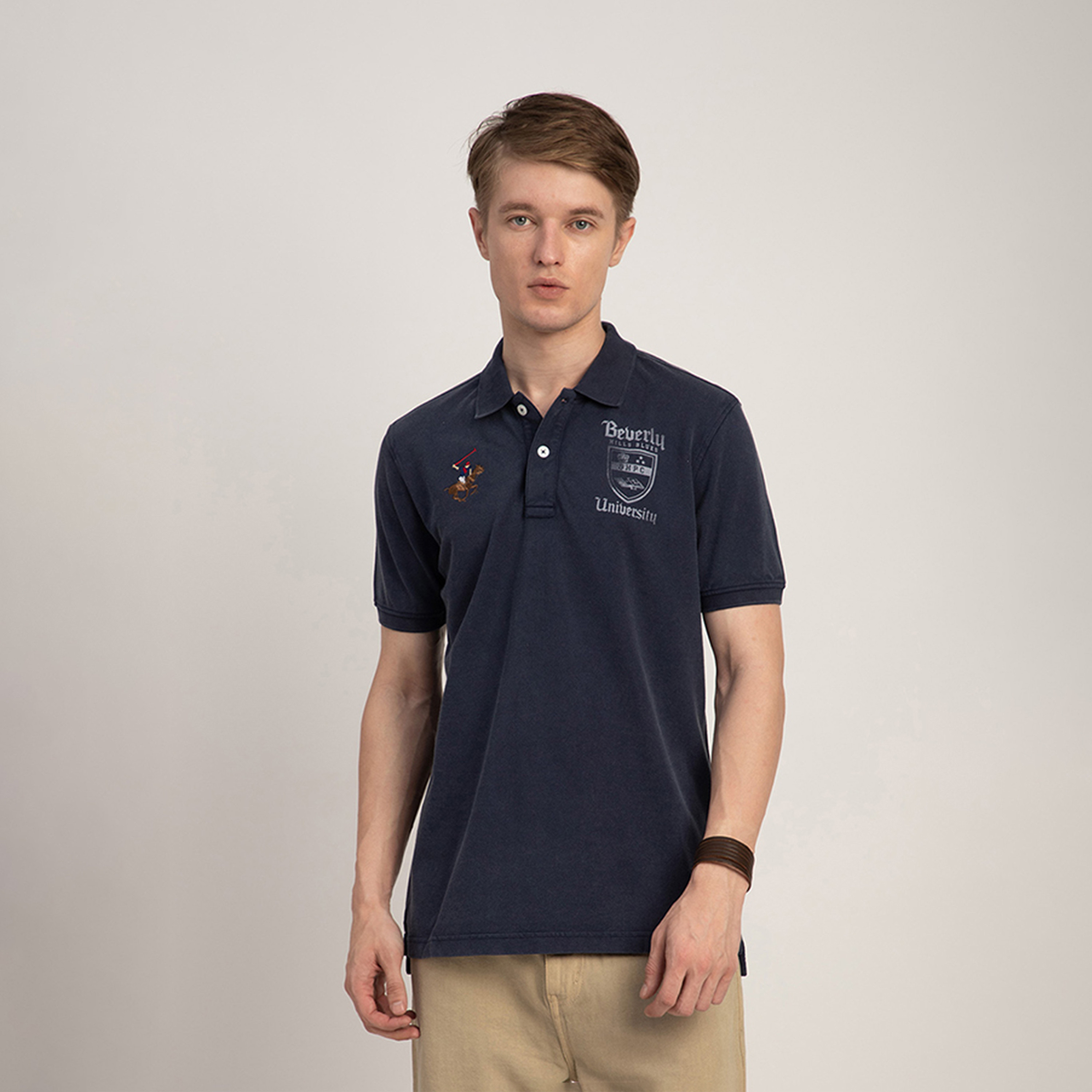 Beverly Hills Polo Club Embroidered Collared Short Sleeves Polo T-shirt-men-clothing-tshirtsandpolos-polos-image-1