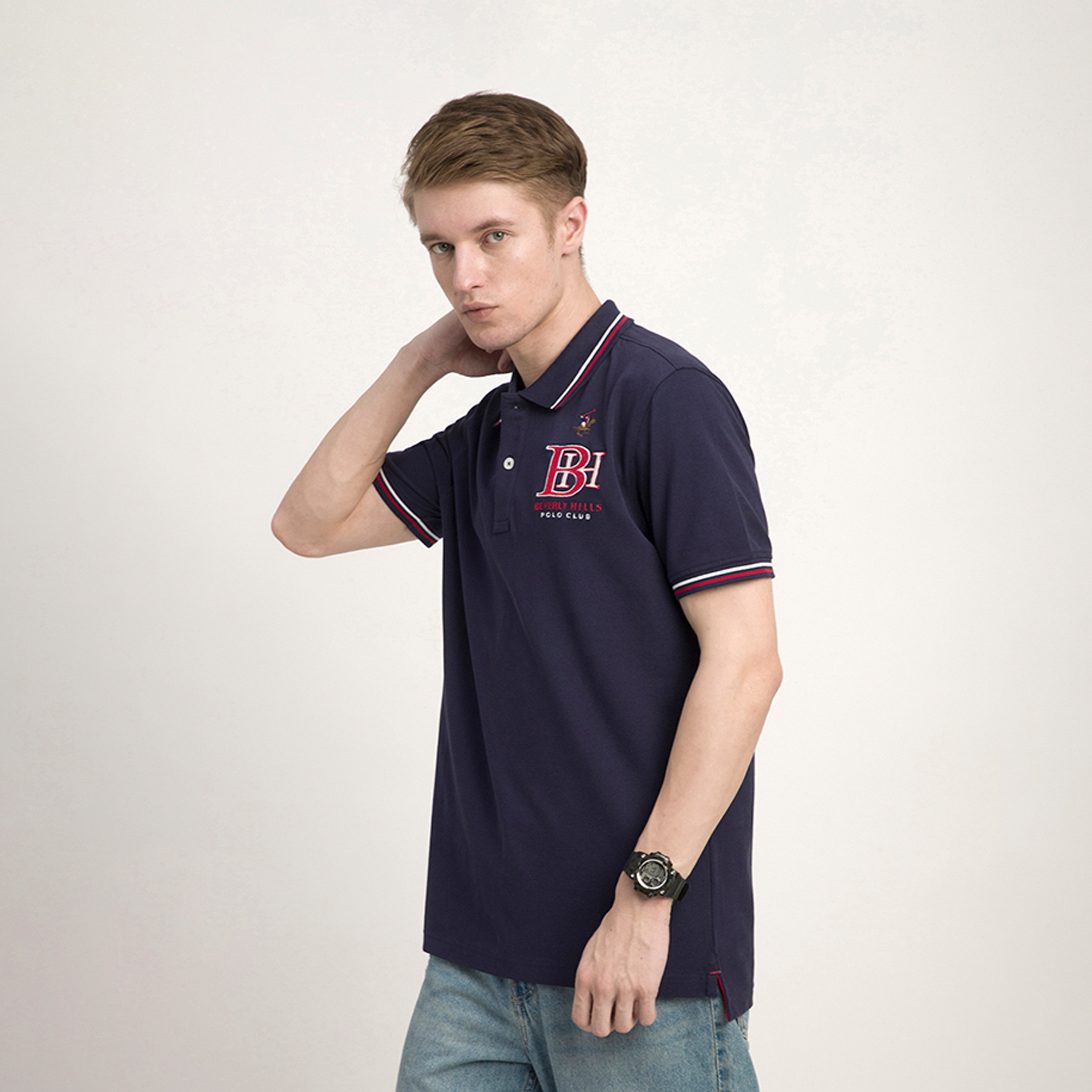 Beverly Hills Polo Club Logo Collared Short Sleeves Polo T-shirt-men-clothing-tshirtsandpolos-polos-image-2