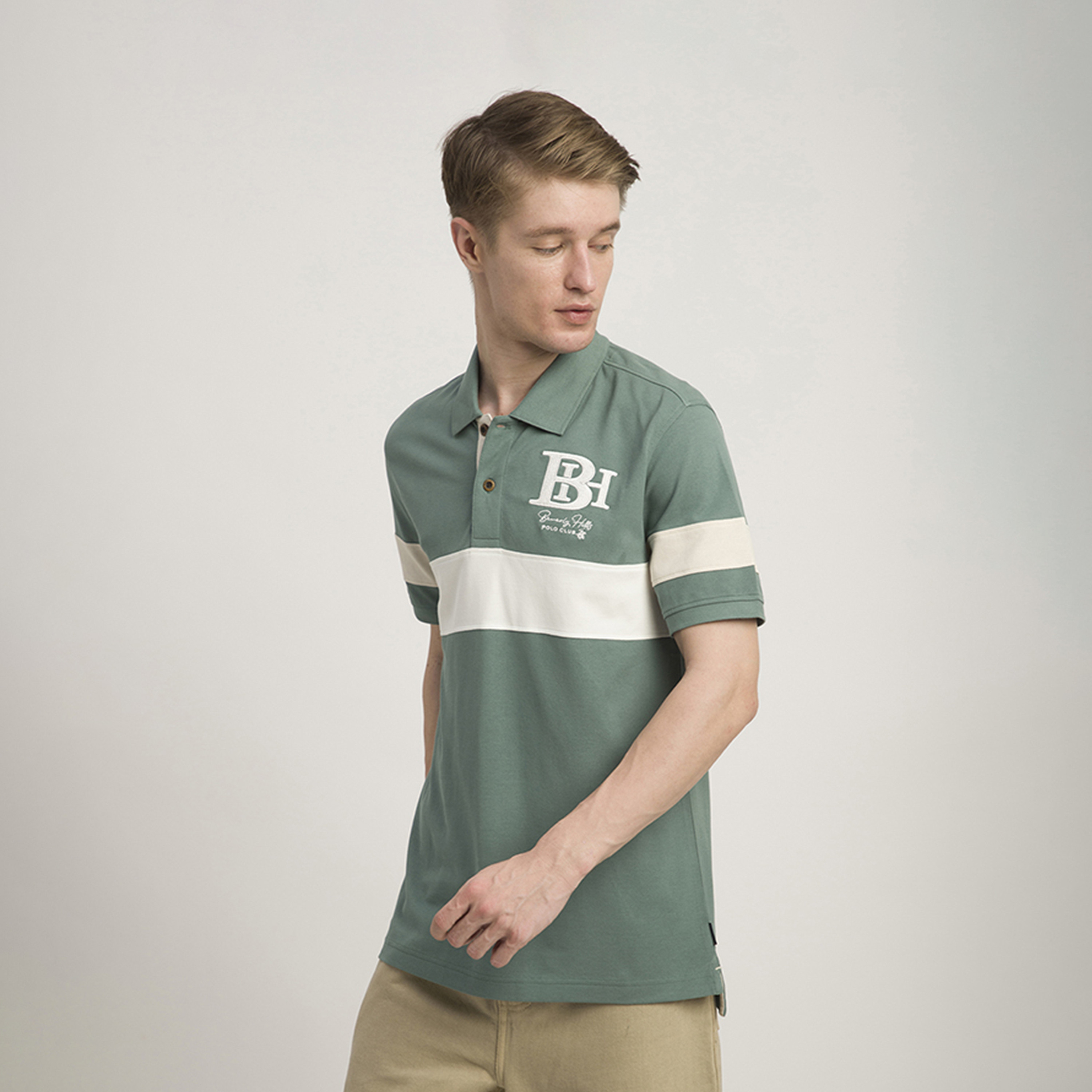 Beverly Hills Polo Club Embroidered Collared Short Sleeves Polo T-shirt-men-clothing-tshirtsandpolos-polos-image-2