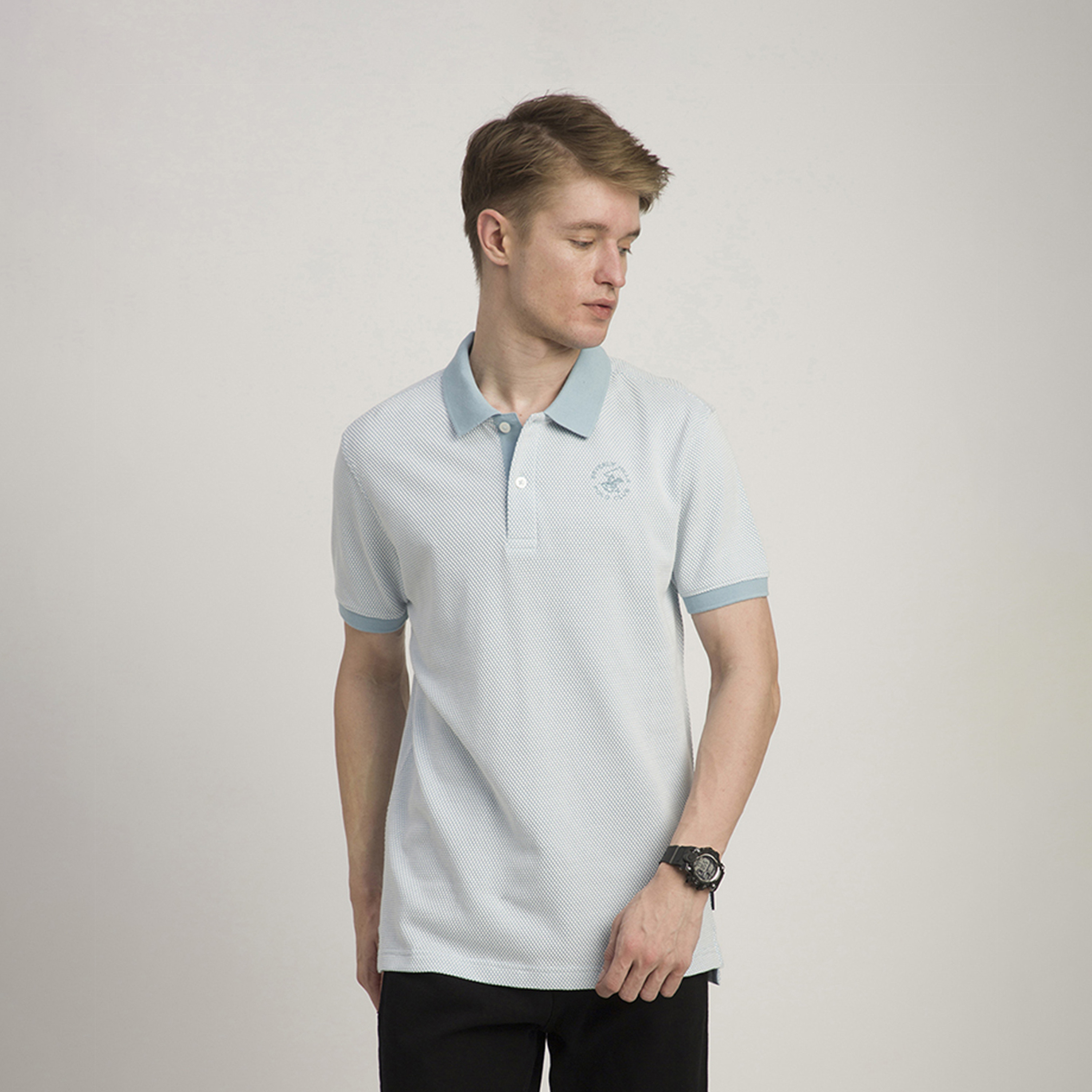 Beverly Hills Polo Club Embroidered Collared Short Sleeves Polo T-shirt-men-clothing-tshirtsandpolos-polos-image-1
