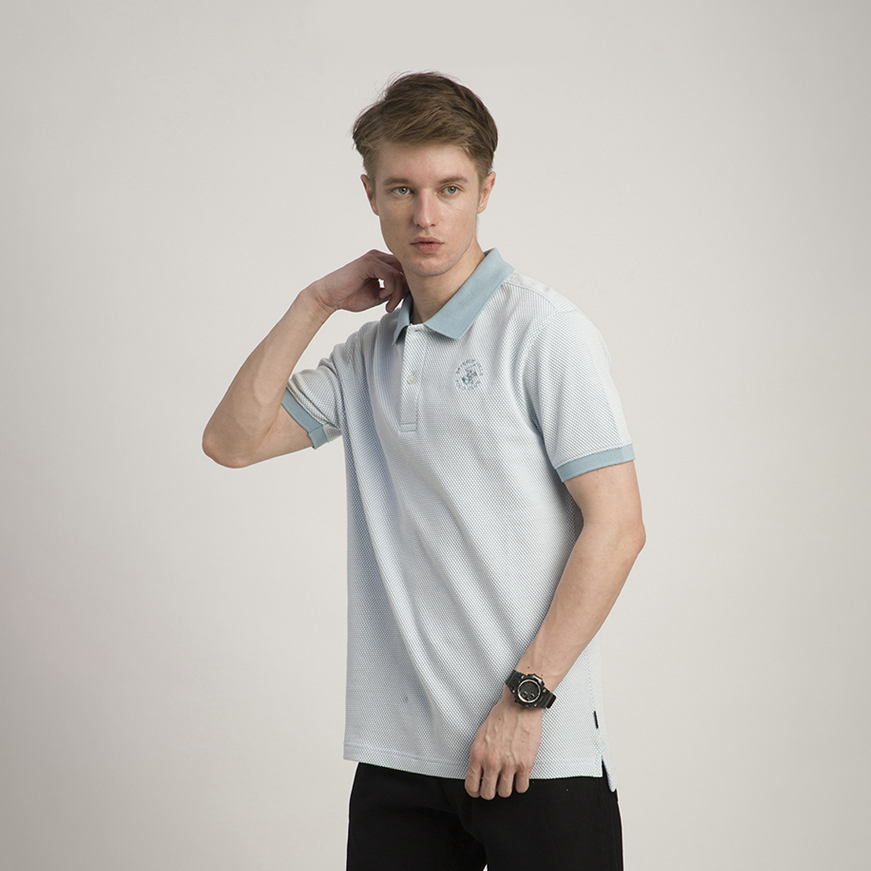 بيفرلي هيلز بولو كلوب-  تي شيرت بولو بأكمام قصيرة وياقة وشعار مطرز-men-clothing-tshirtsandpolos-polos-image-6