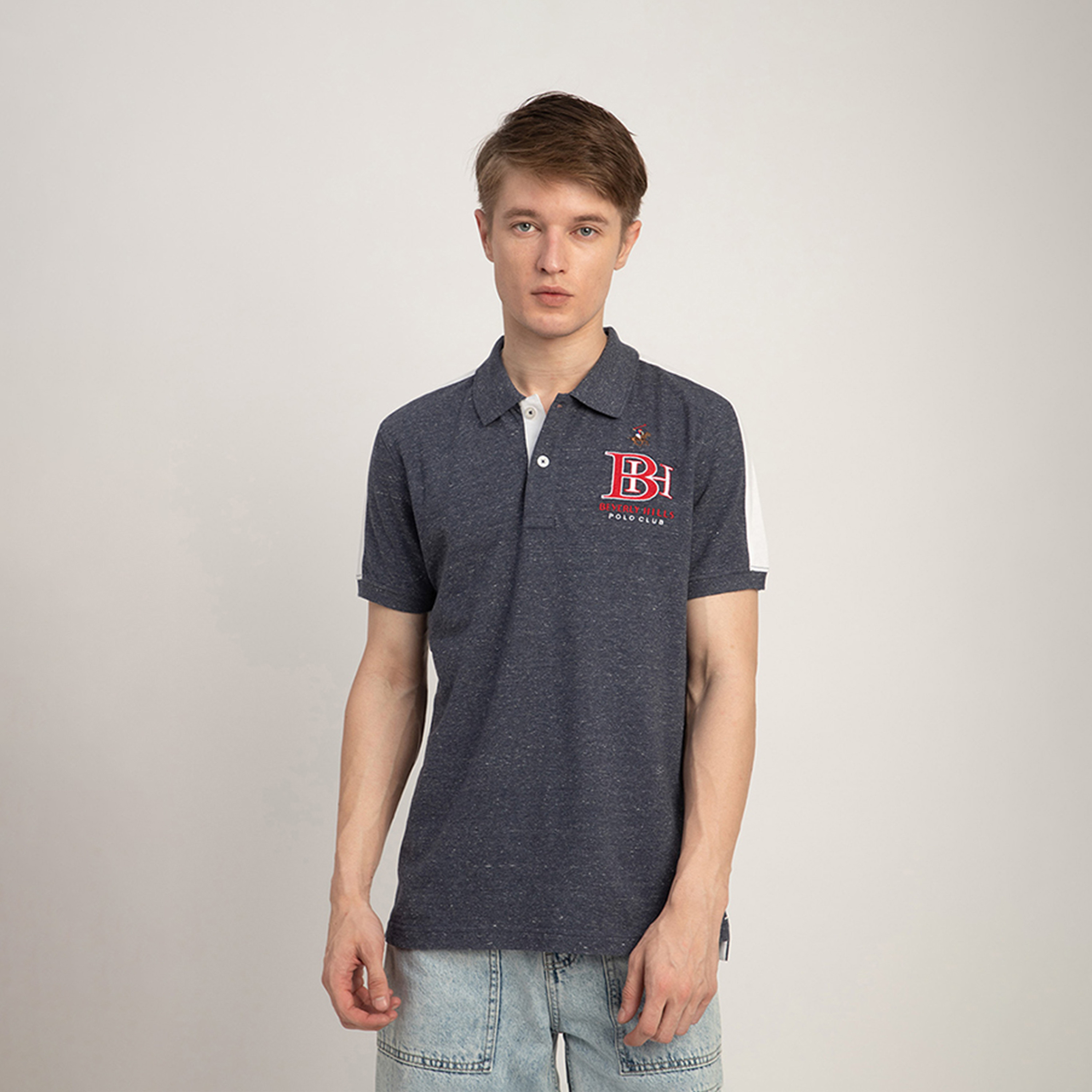 بيفرلي هيلز بولو كلوب-  تي شيرت بولو بأكمام قصيرة وياقة وشعار مطرز-men-clothing-tshirtsandpolos-polos-image-1