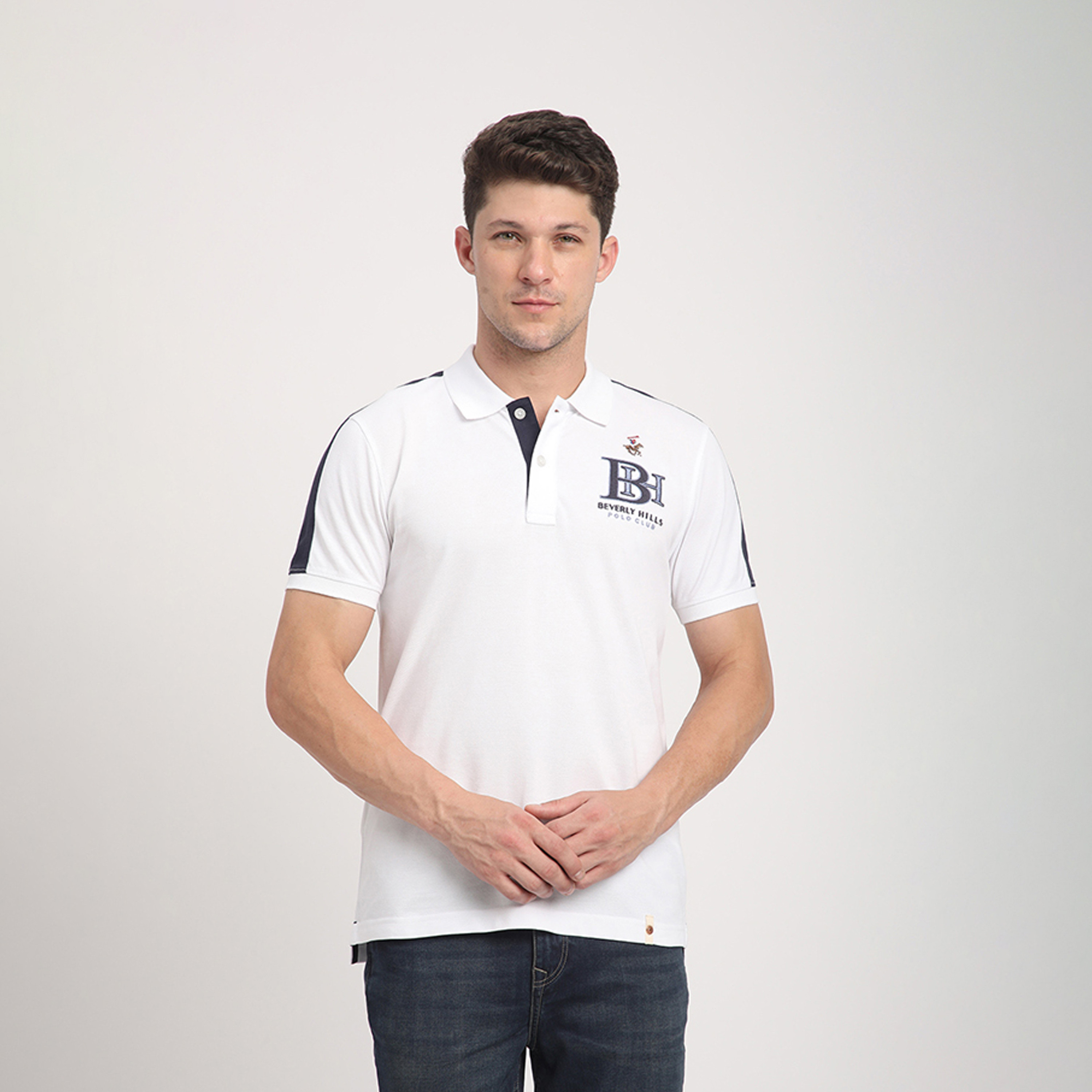 بيفرلي هيلز بولو كلوب-  تي شيرت بولو بأكمام قصيرة وياقة وشعار مطرز-men-clothing-tshirtsandpolos-polos-image-5