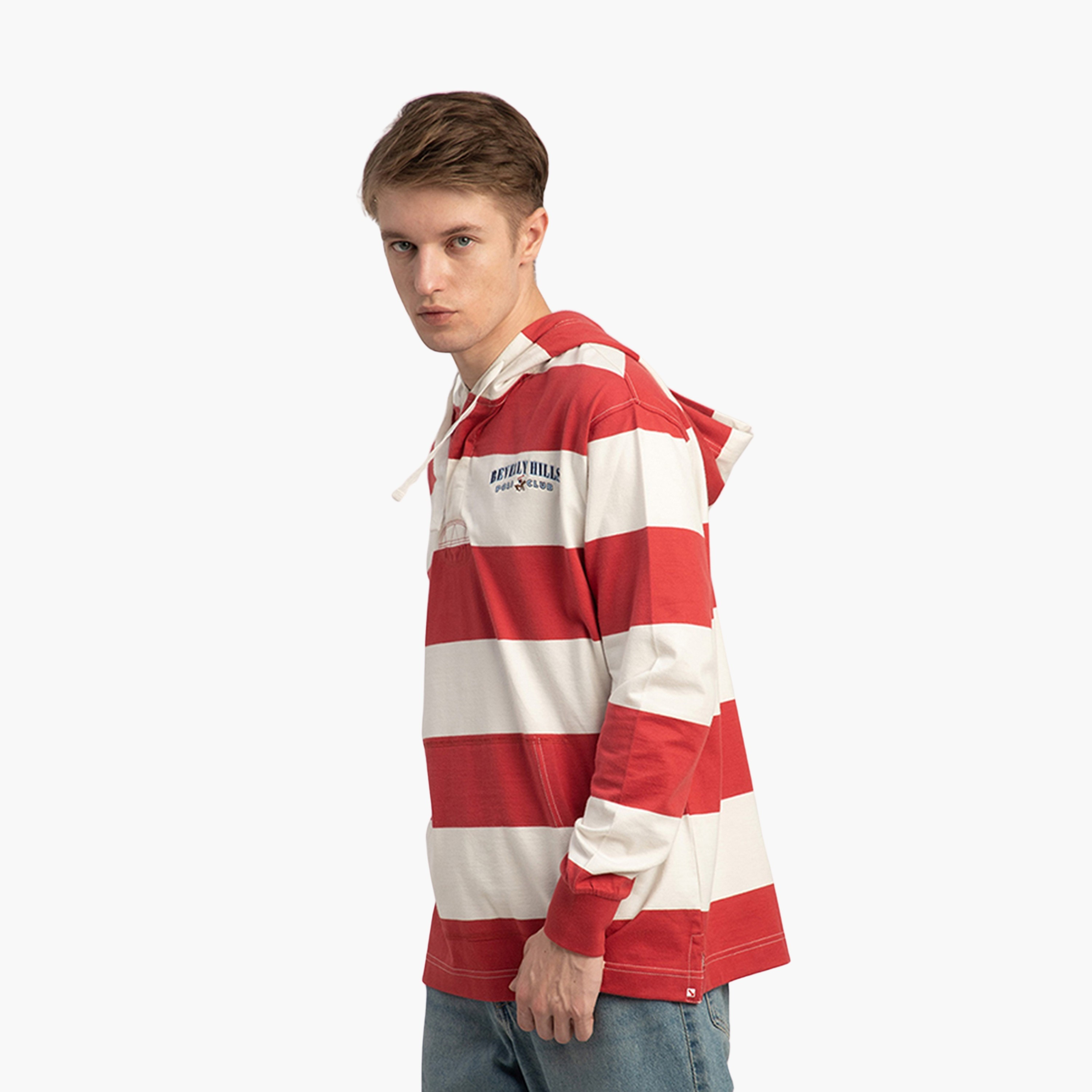 بيفرلي هيلز بولو كلوب- هودي بغطاء رأس وأكمام طويلة مخططة-men-winterwear-hoodiesandsweatshirts-image-2