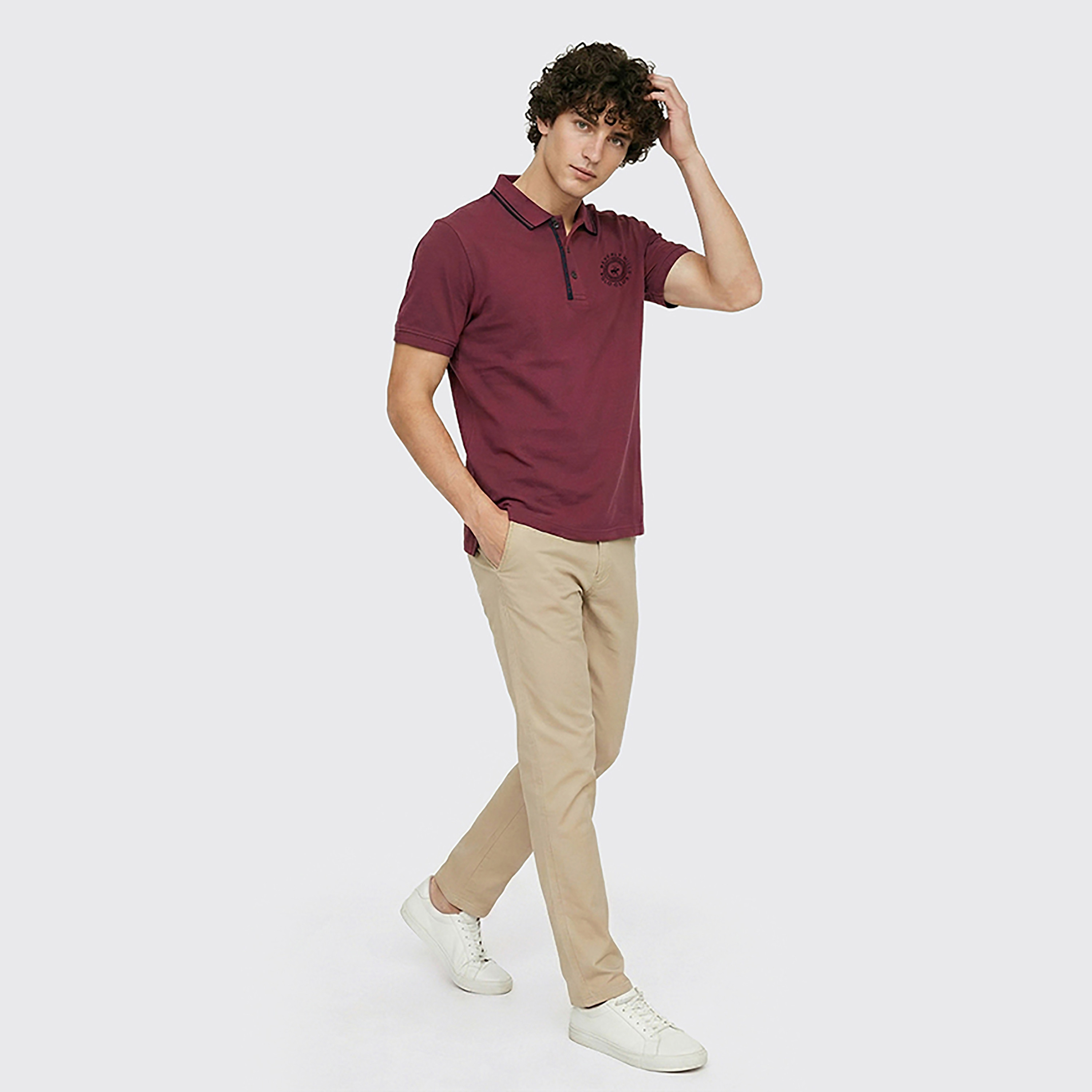 Beverly Hills Polo Club Plain Collared Short Sleeves Men's Polo T-Shirt-men-clothing-tshirtsandpolos-polos-image-3