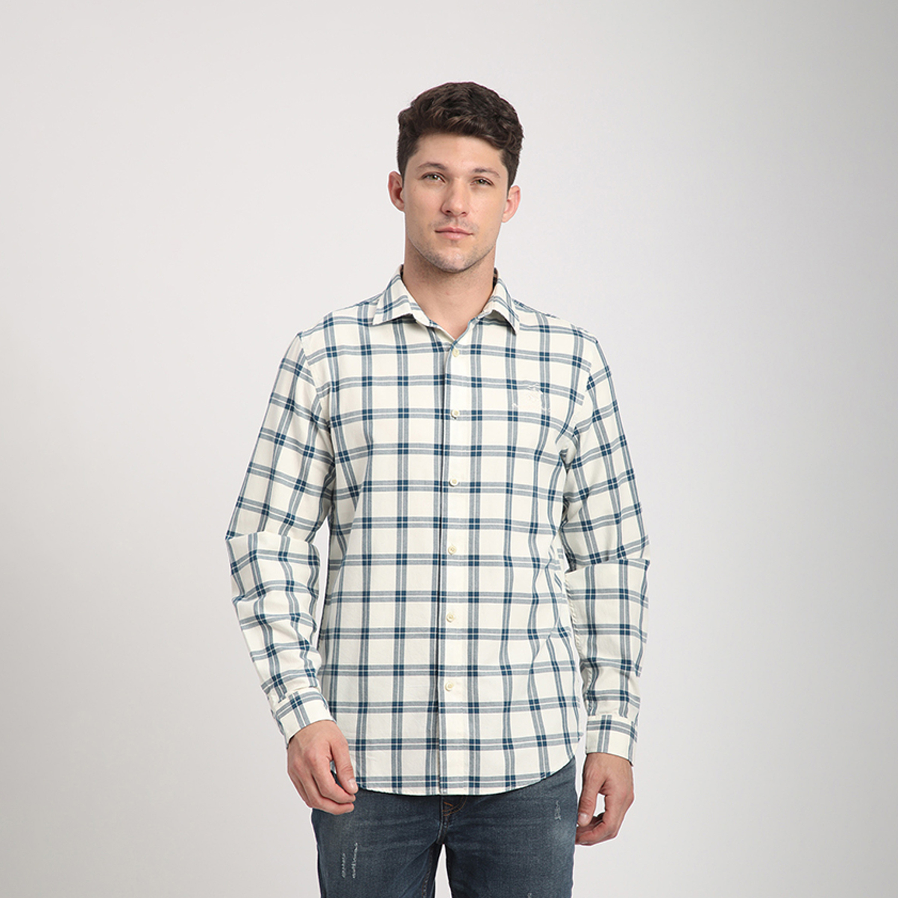 Beverly Hills Polo Club Regular Fit Checked Collared Long Sleeves Shirt-men-clothing-shirts-image-1