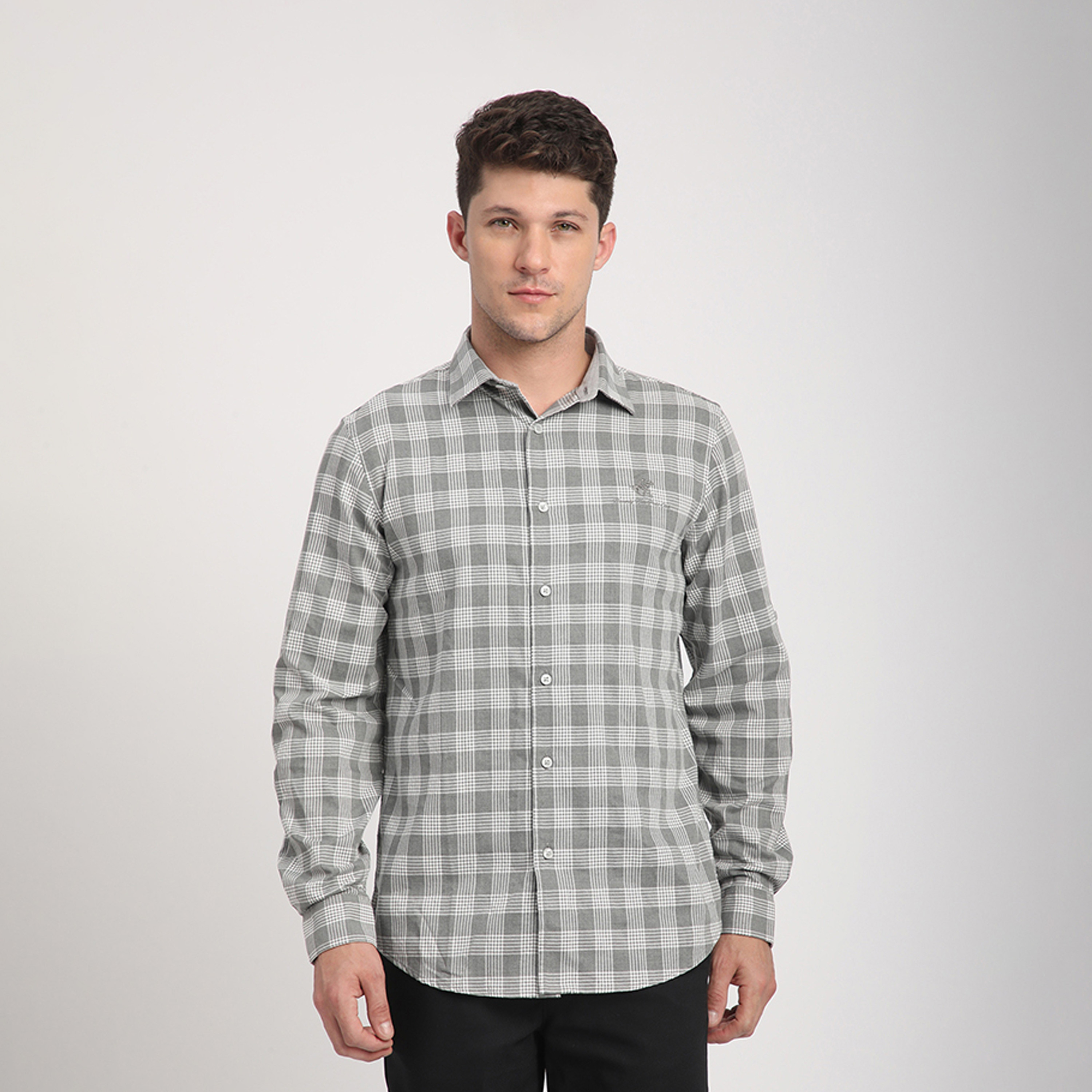 Beverly Hills Polo Club Regular Fit Checked Collared Long Sleeves Shirt-men-clothing-shirts-image-1