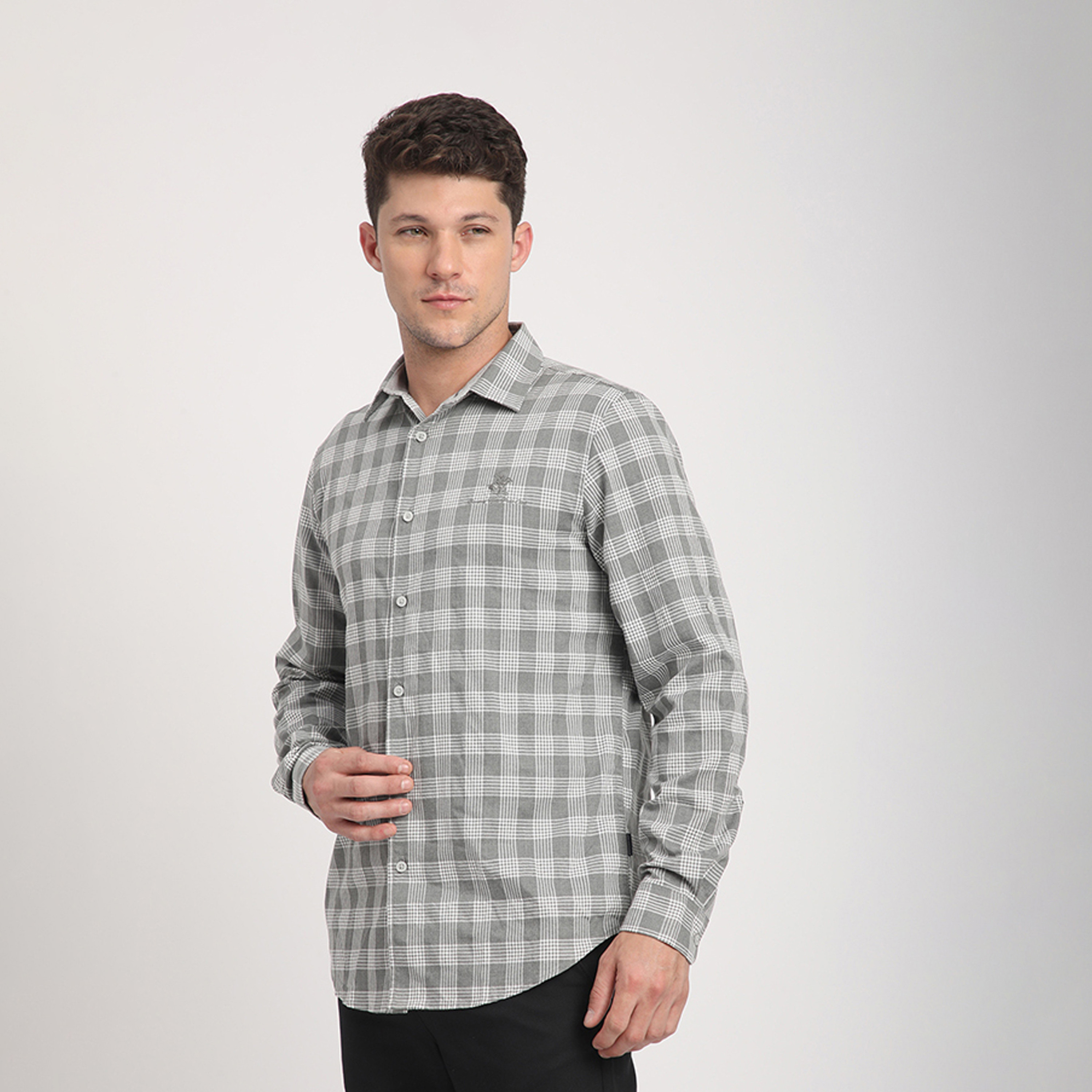 Beverly Hills Polo Club Regular Fit Checked Collared Long Sleeves Shirt-men-clothing-shirts-image-2