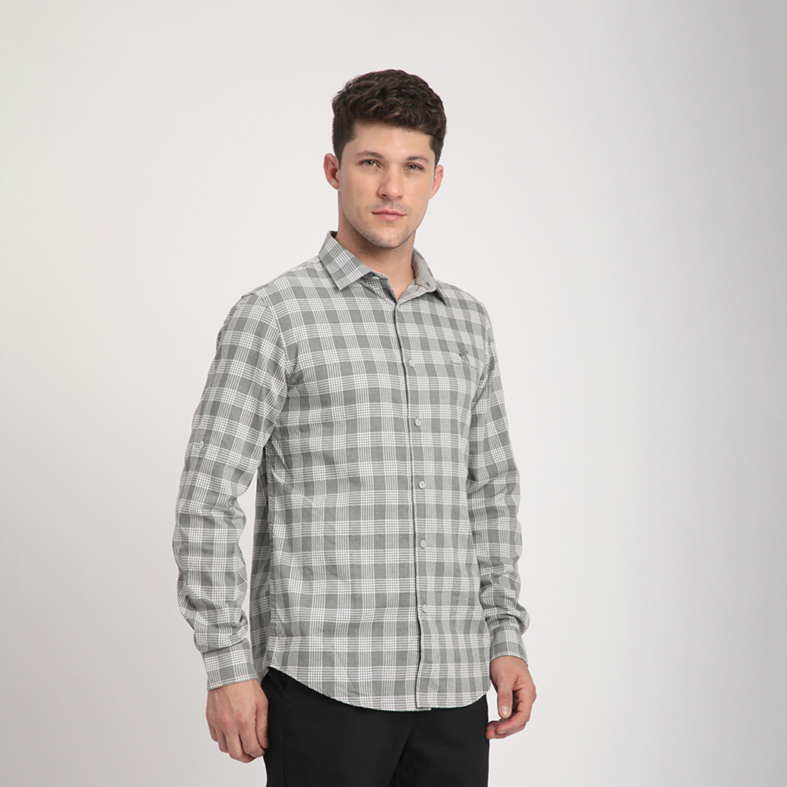 Beverly Hills Polo Club Regular Fit Checked Collared Long Sleeves Shirt-men-clothing-shirts-image-3