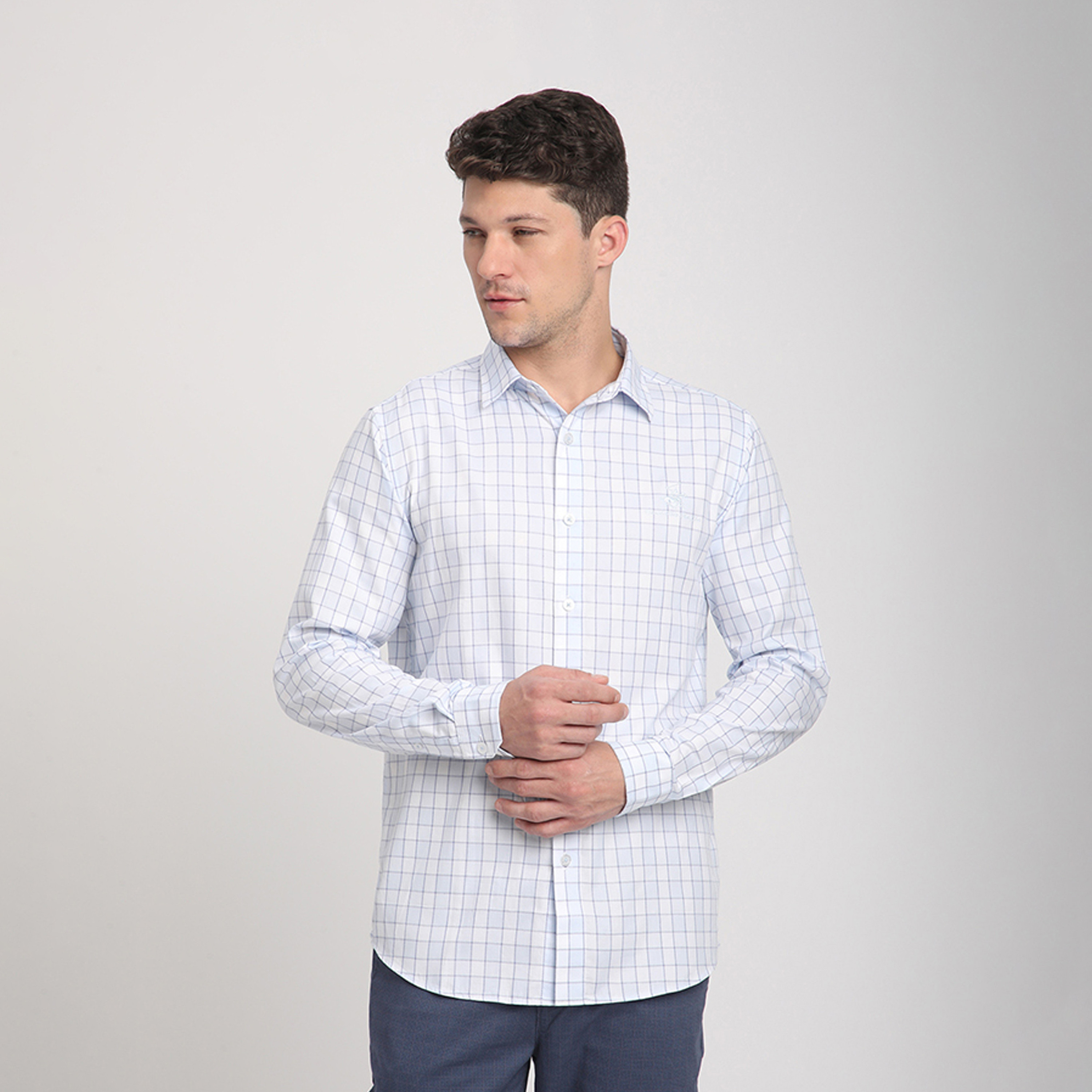 Beverly Hills Polo Club Regular Fit Checked Collared Long Sleeves Shirt-men-clothing-shirts-image-1