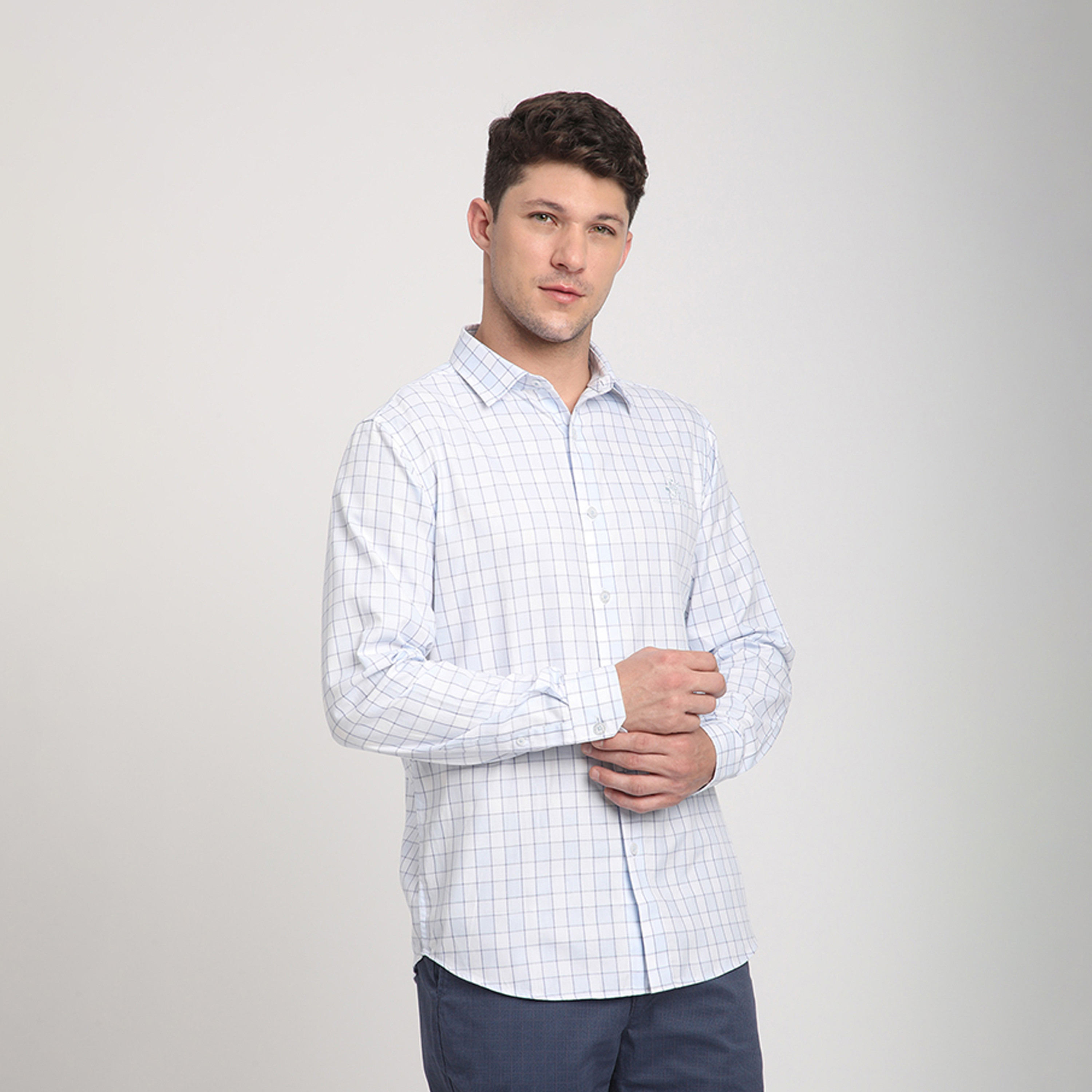 Beverly Hills Polo Club Regular Fit Checked Collared Long Sleeves Shirt-men-clothing-shirts-image-3