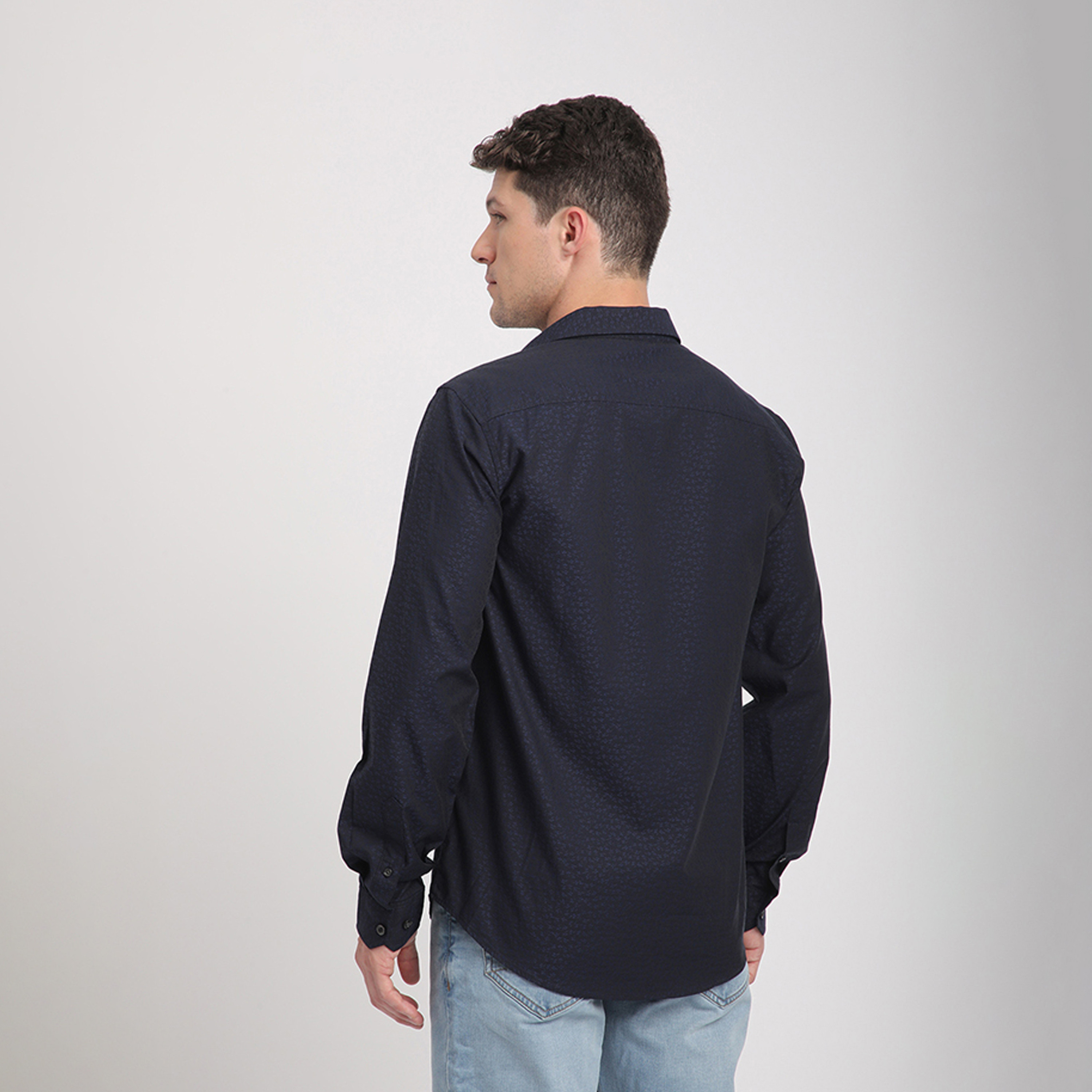 بيفرلي هيلز بولو كلوب-  قميص بياقة وأكمام طويلة بقصّة عادية - سادة-men-clothing-shirts-image-4