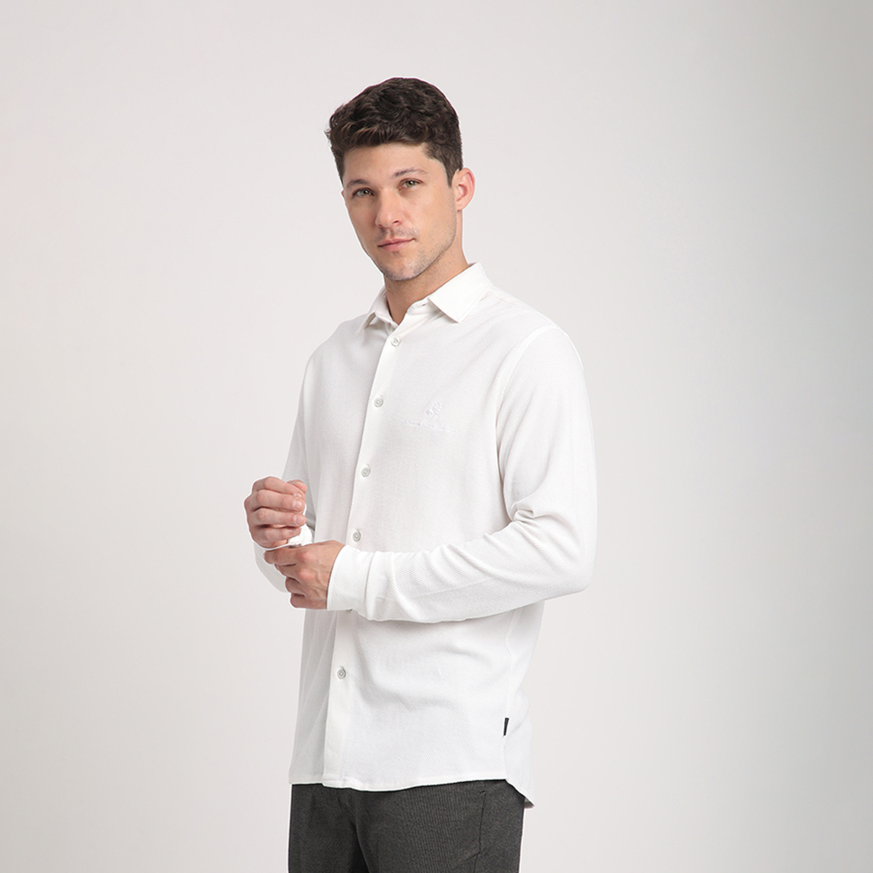 بيفرلي هيلز بولو كلوب-  تي شيرت بأكمام طويلة وياقة وشعار بقصّة عادية-men-clothing-shirts-image-6