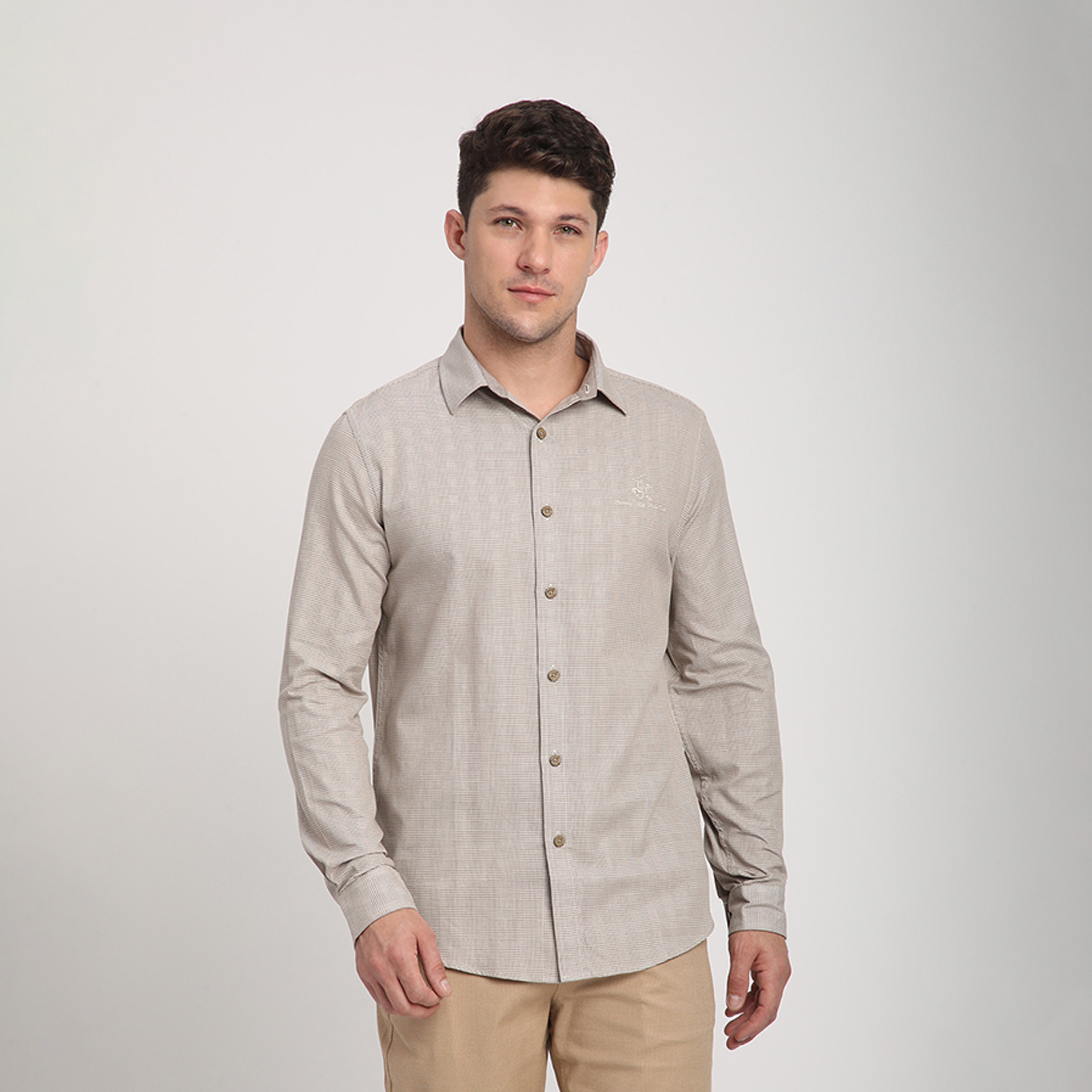Beverly Hills Polo Club Regular Fit Checked Collared Long Sleeves Shirt-men-clothing-shirts-image-1