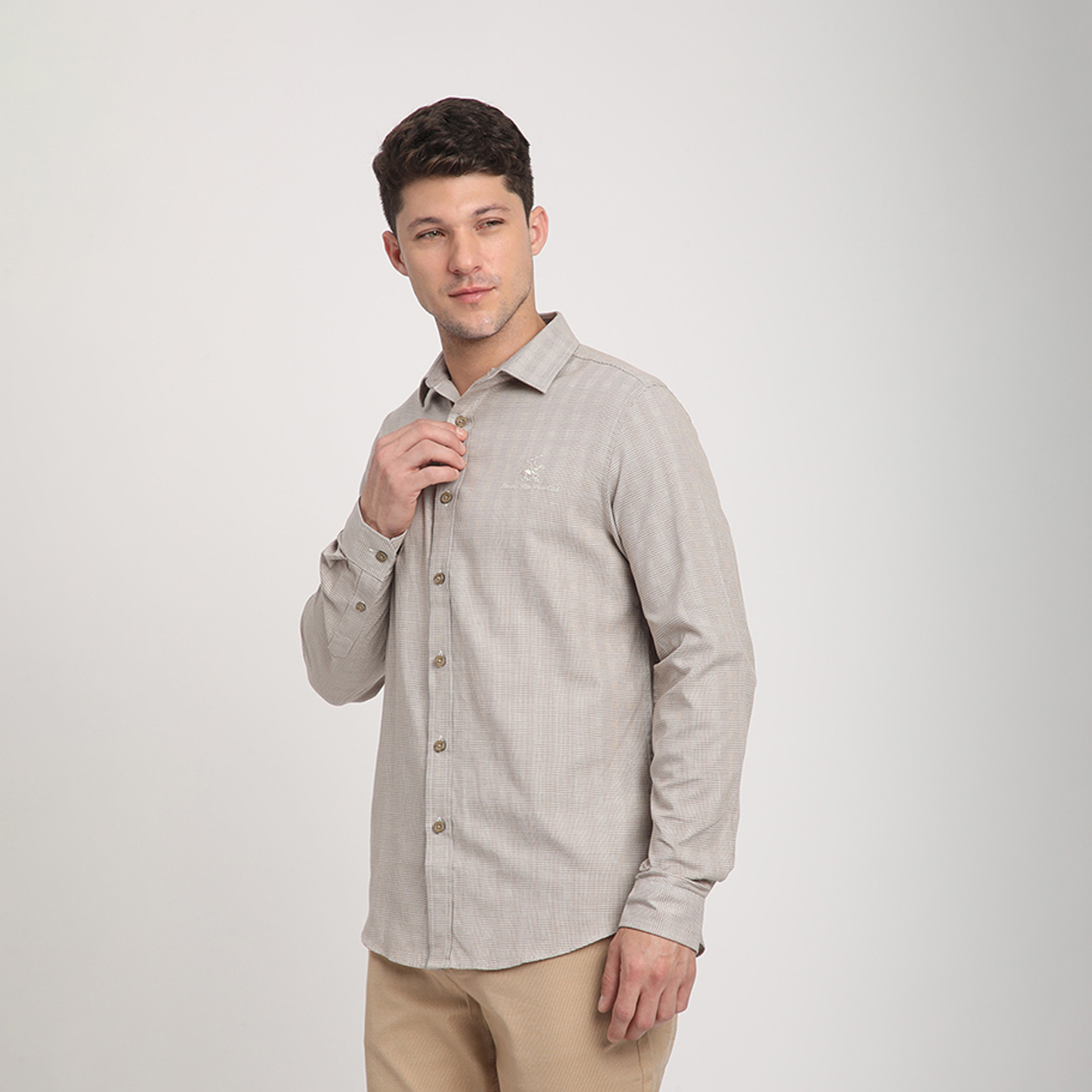 بيفرلي هيلز بولو كلوب-  قميص منقوش بياقة وأكمام طويلة بقصّة عادية-men-clothing-shirts-image-2